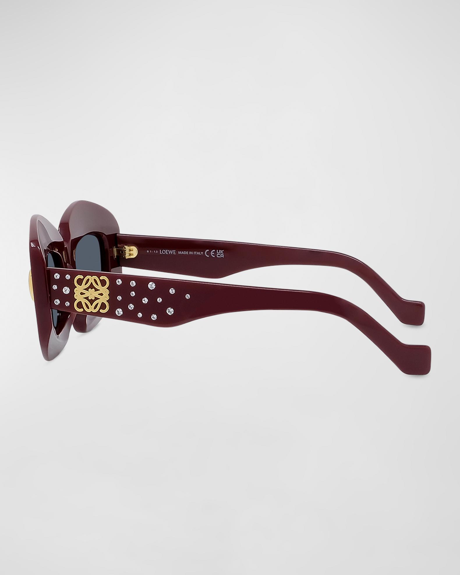 Loewe Starry Night Red Acetate Rectangle Sunglasses | Neiman Marcus