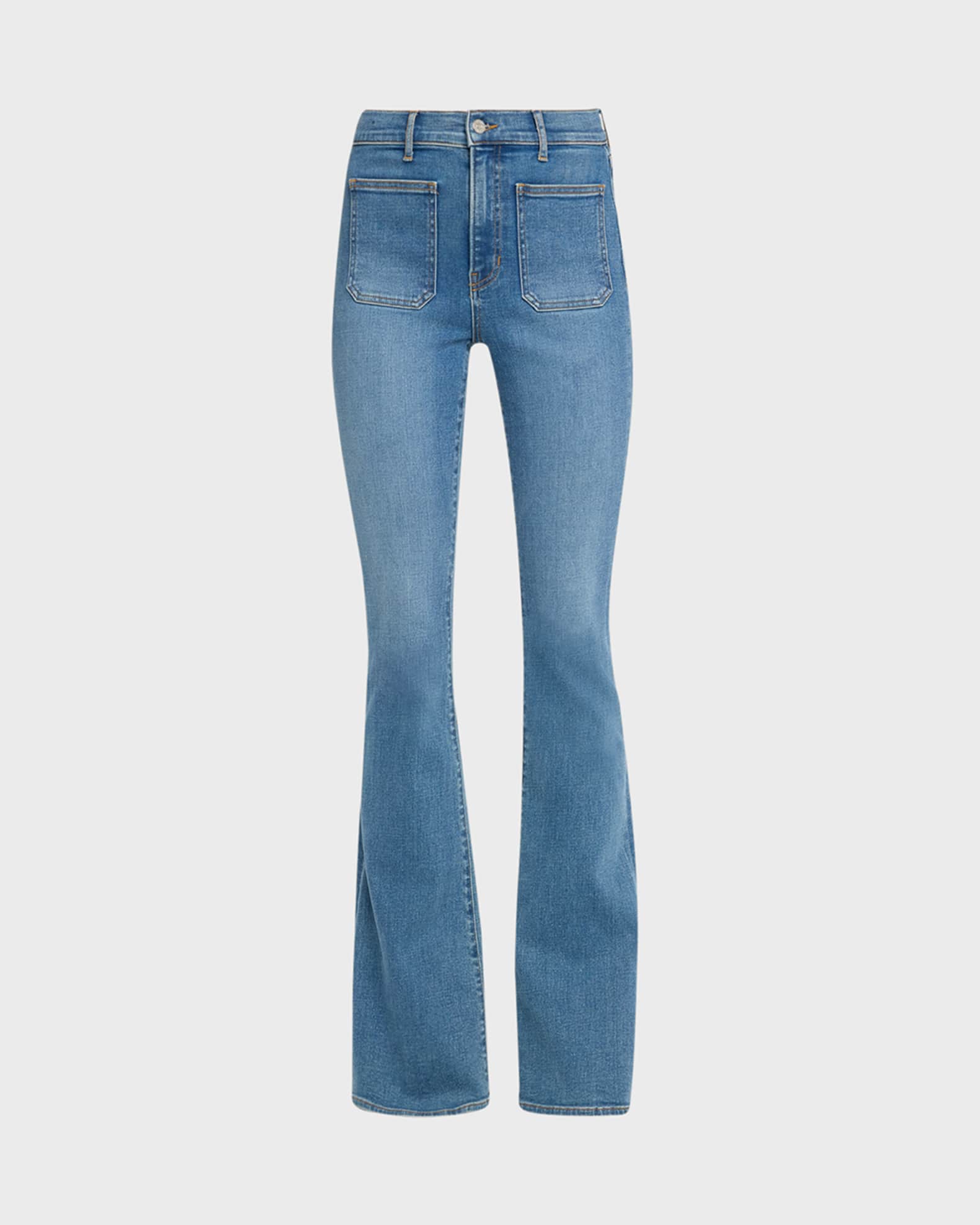 Beverly Skinny Flare Patch Pocket Jeans 0