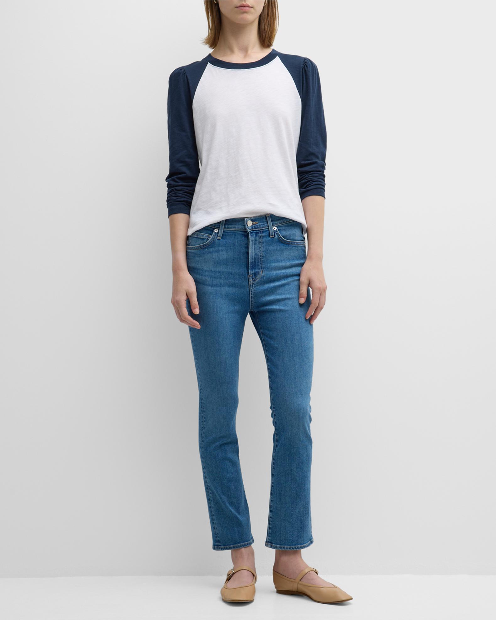Veronica Beard Carly High Rise Kick-Flare Jeans | Neiman Marcus