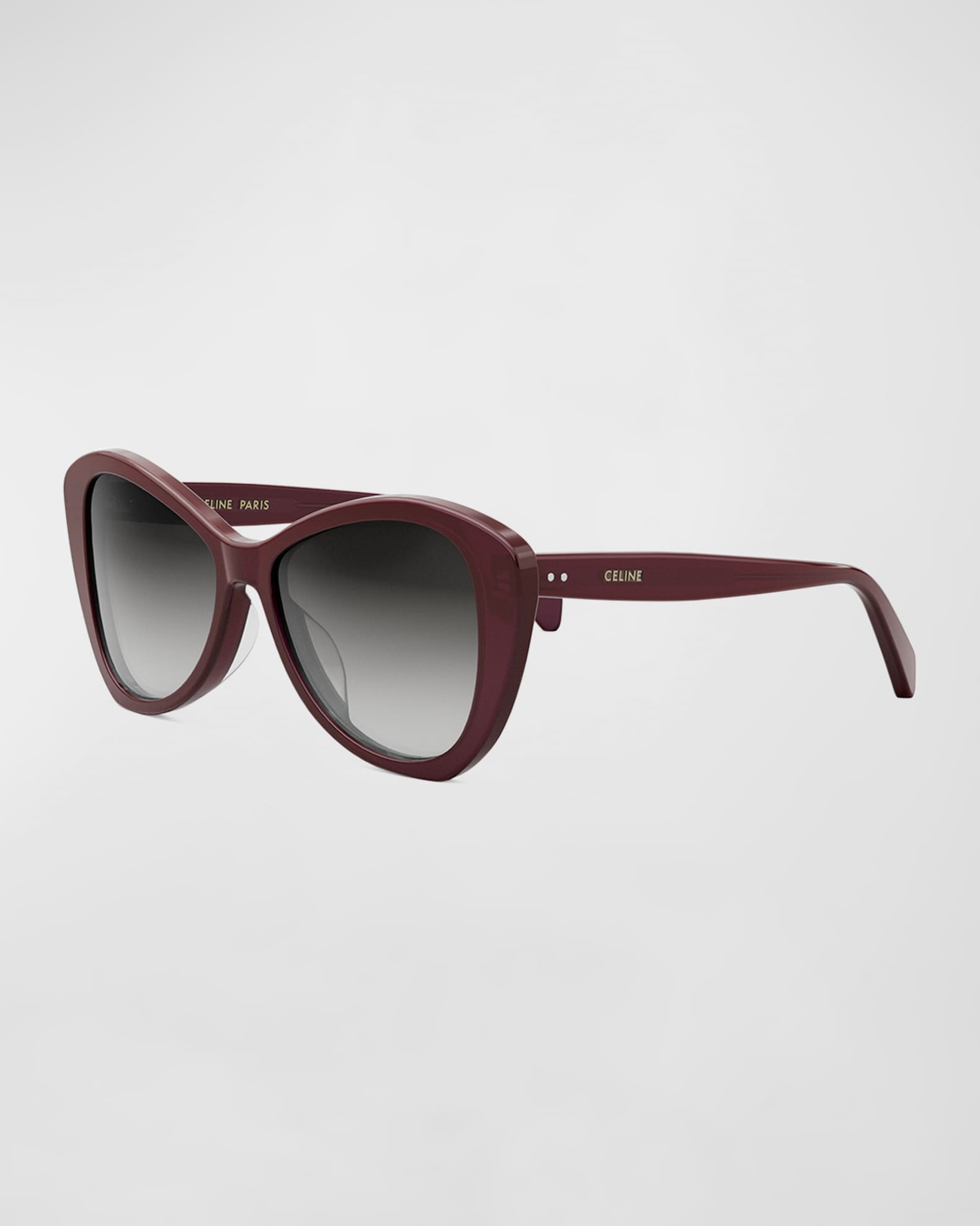 Celine Thin Logo Acetate Butterfly Sunglasses | Neiman Marcus