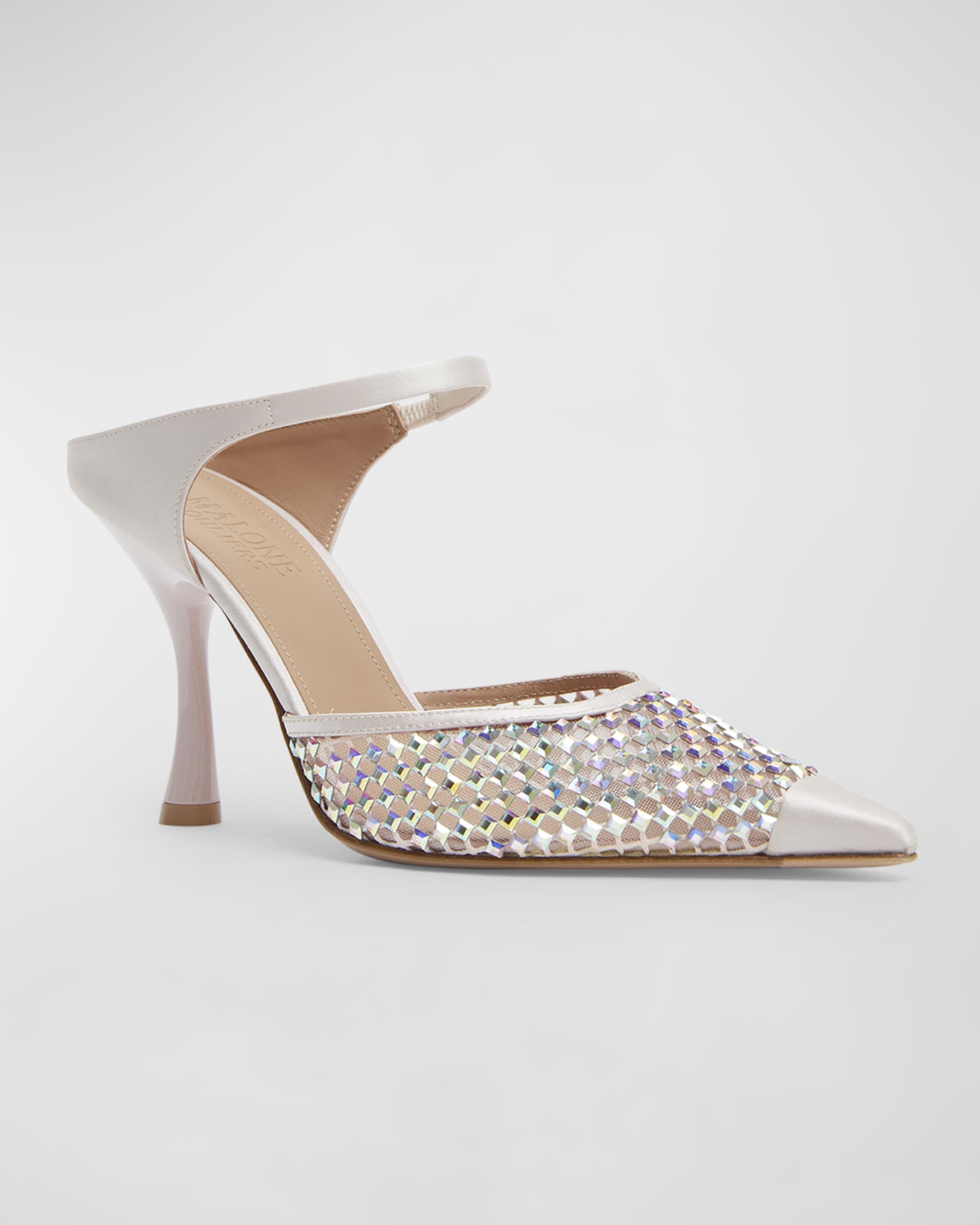Vega Crystal Mesh Net Mule Pumps 1