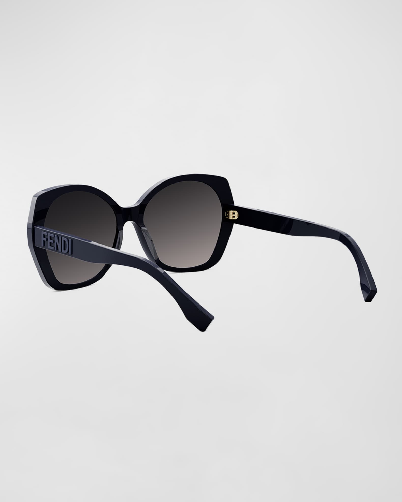 Fendi Lettering Acetate Butterfly Sunglasses Neiman Marcus