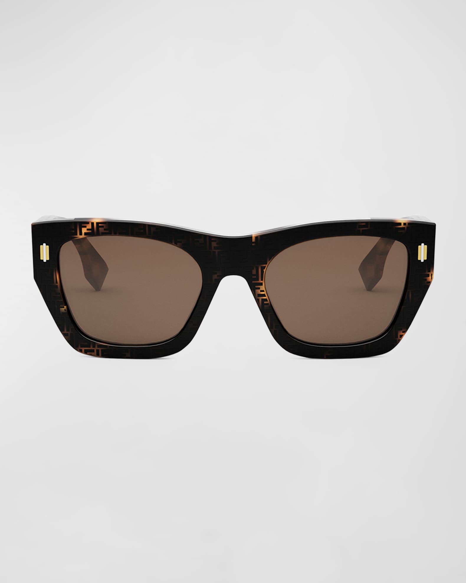 Fendi Roma Acetate Rectangle Sunglasses | Neiman Marcus