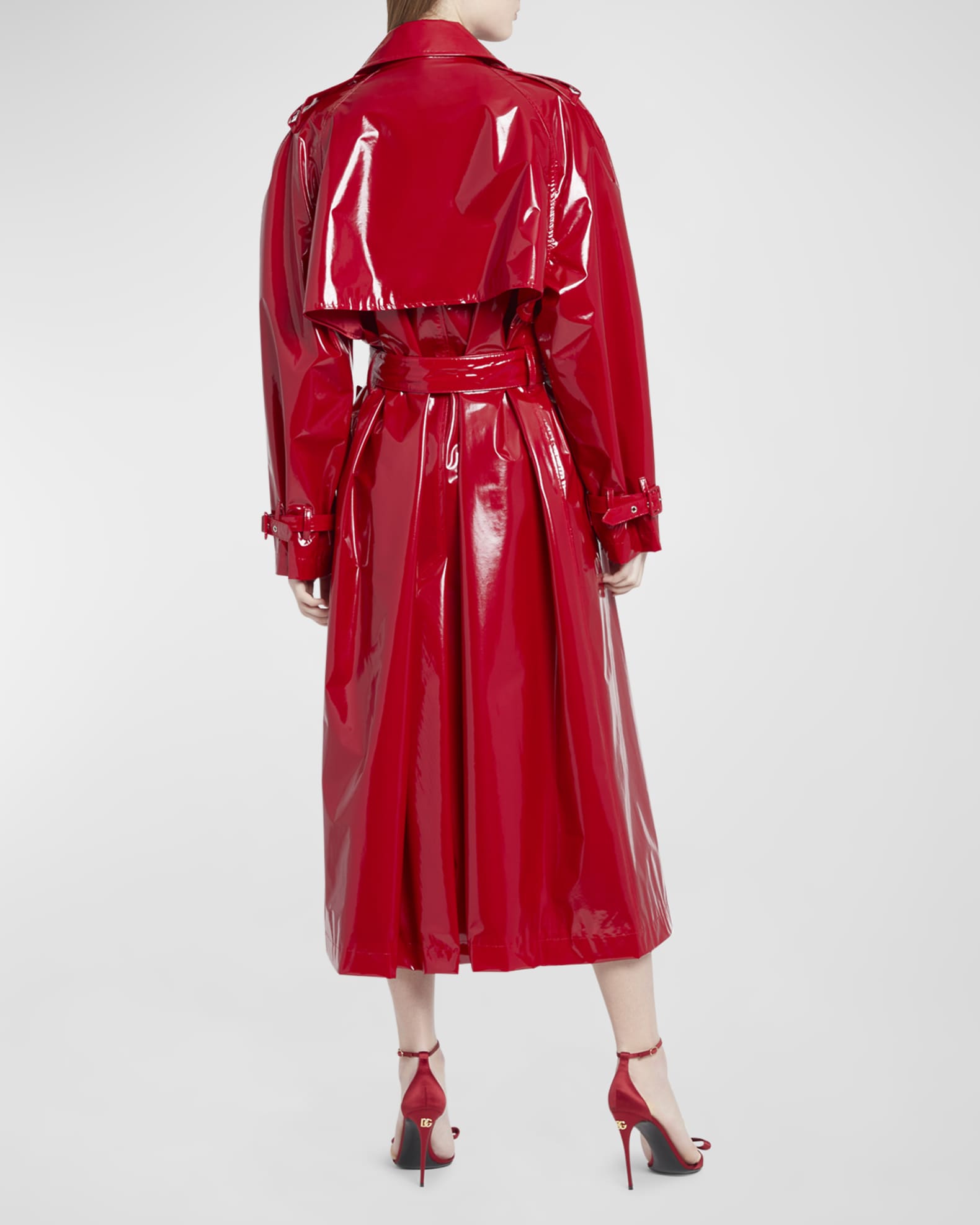 Dolce & Gabbana Red Wool Double Breasted Coat Jacket main image 0