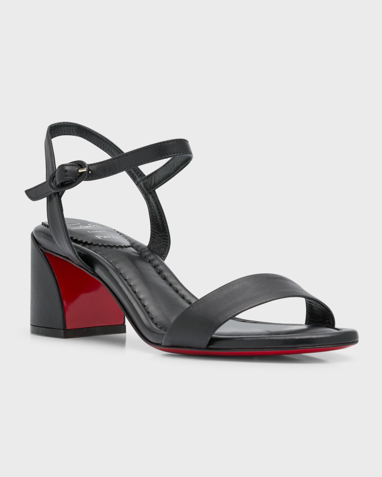 Christian Louboutin 55mm Miss Jane Ankle-Strap Sandals | Neiman Marcus