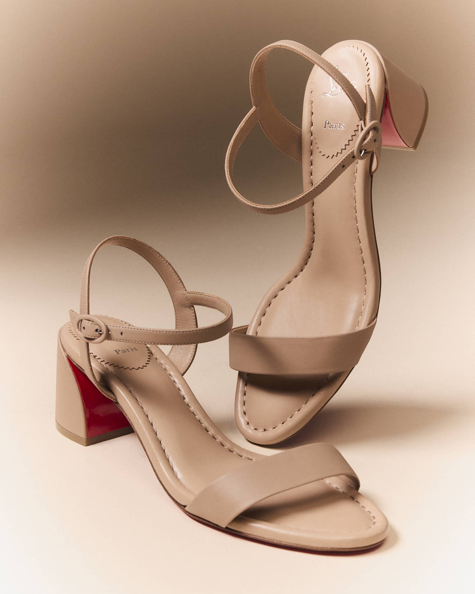 Christian Louboutin Miss Jane Red Sole Ankle-Strap Sandals