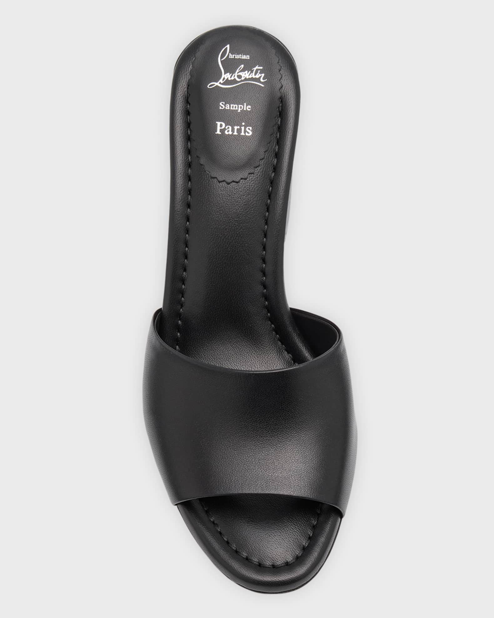 Christian Louboutin Jane Leather Red Sole Mule Sandals
