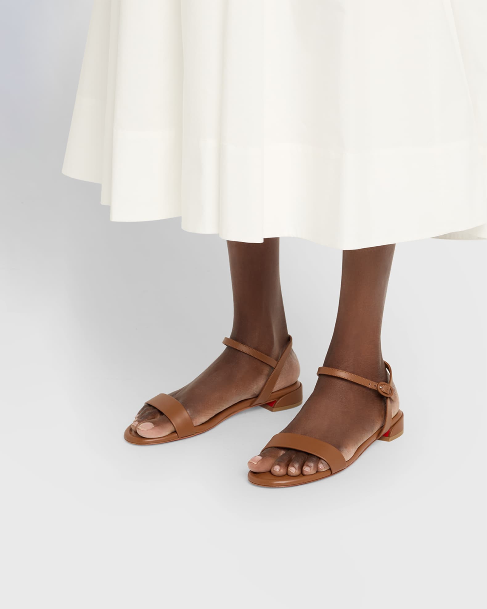 【CHRISTIAN LOUBOUTIN】Sweet Jane メタリックレザーサンダル Sweet Jane Sandal - Sandals - Laminated nappa leather