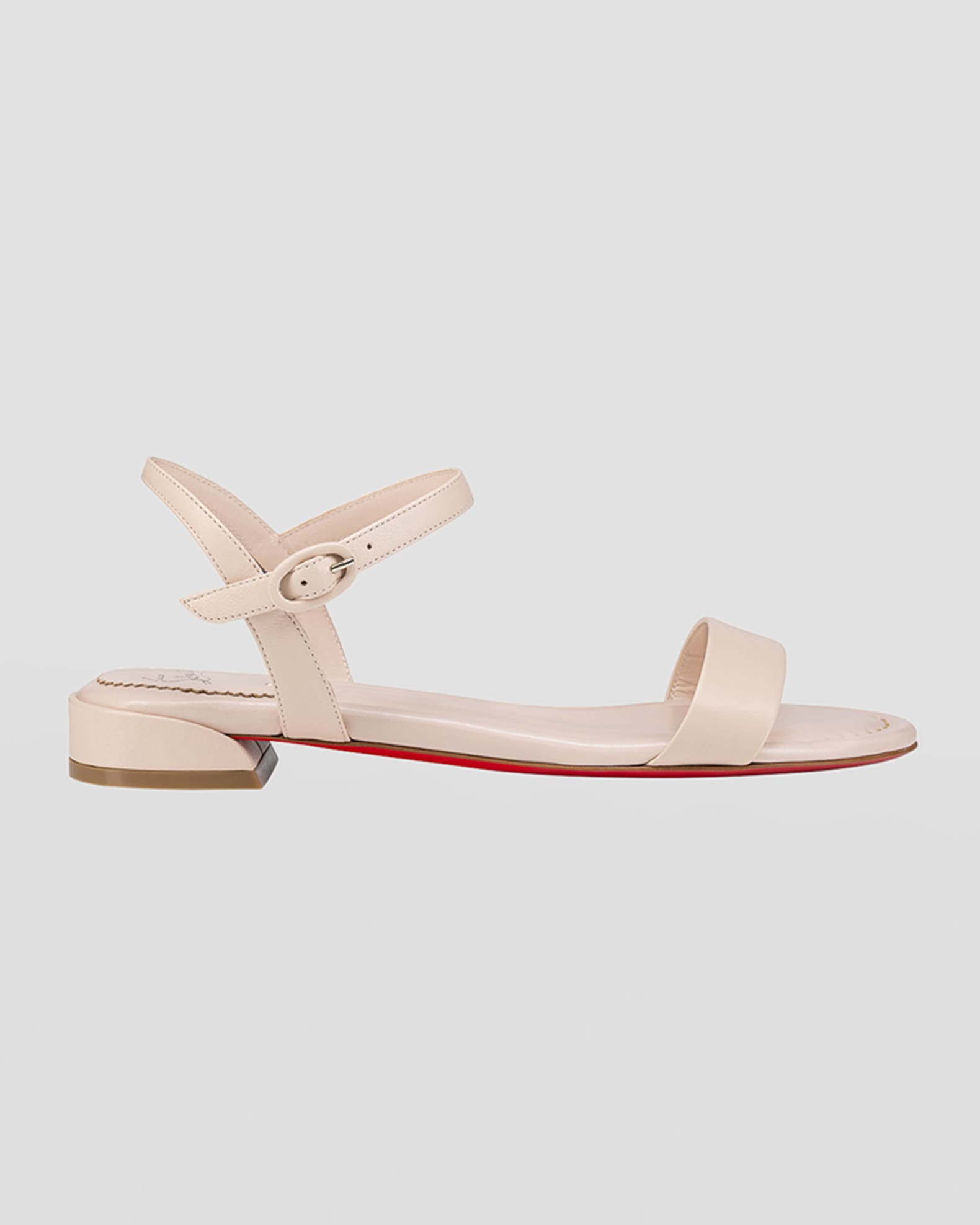 Red bottom flat sandals deals