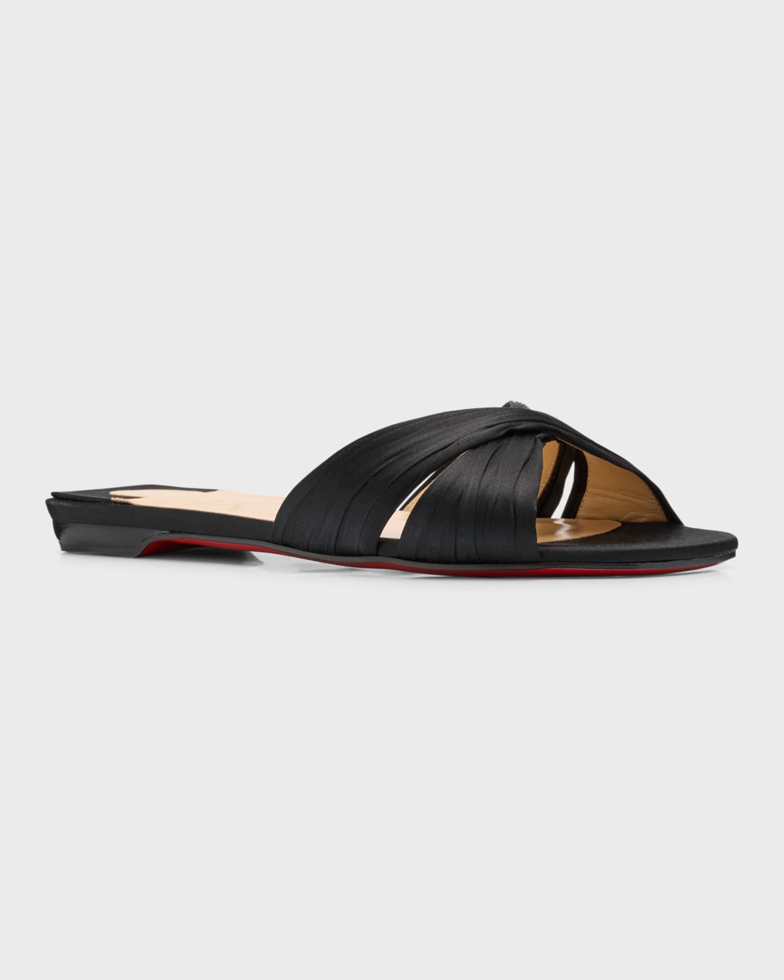 Red bottom flat sandals top