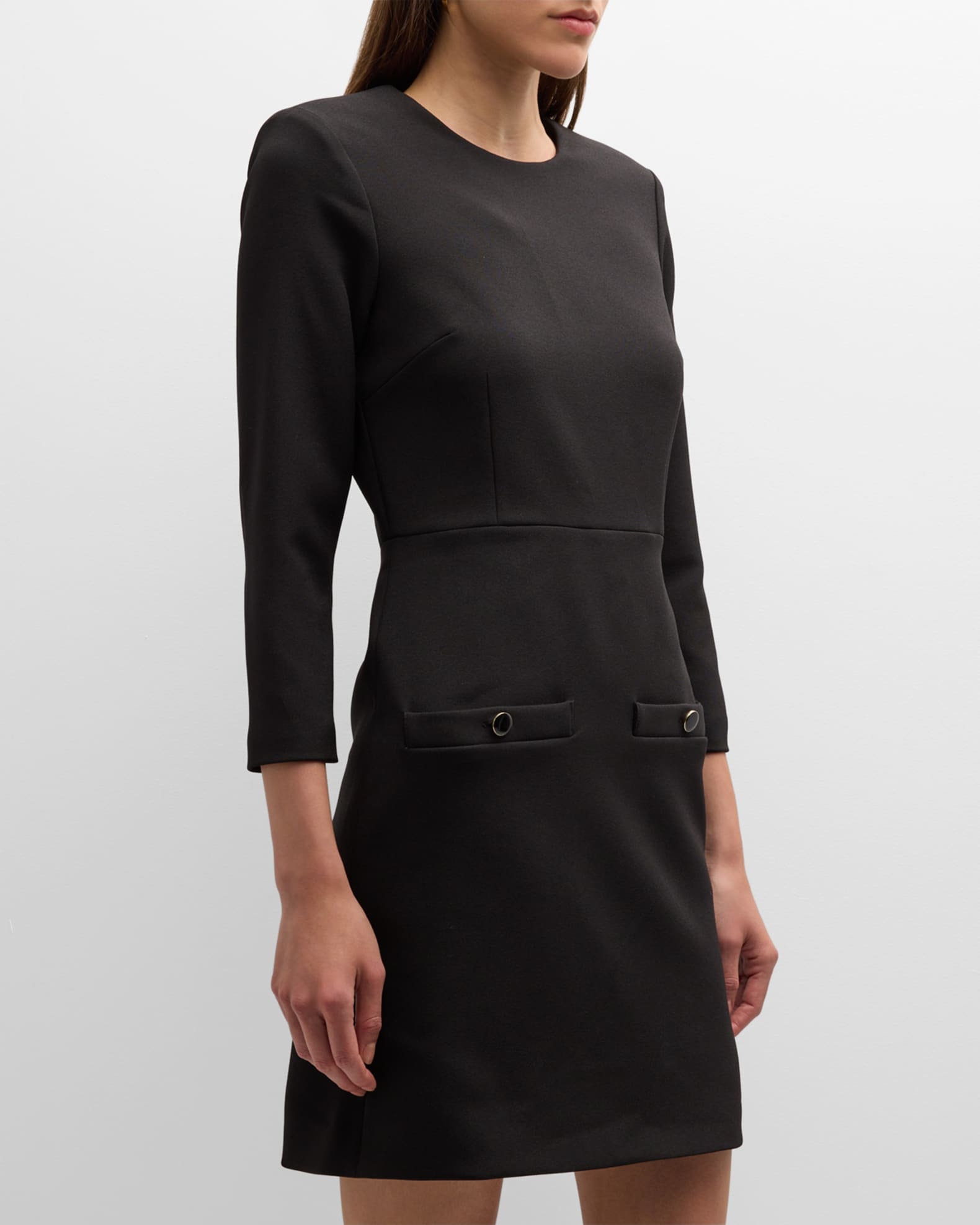 Veronica Beard Channing 3/4 Sleeve Mini Dress | Neiman Marcus