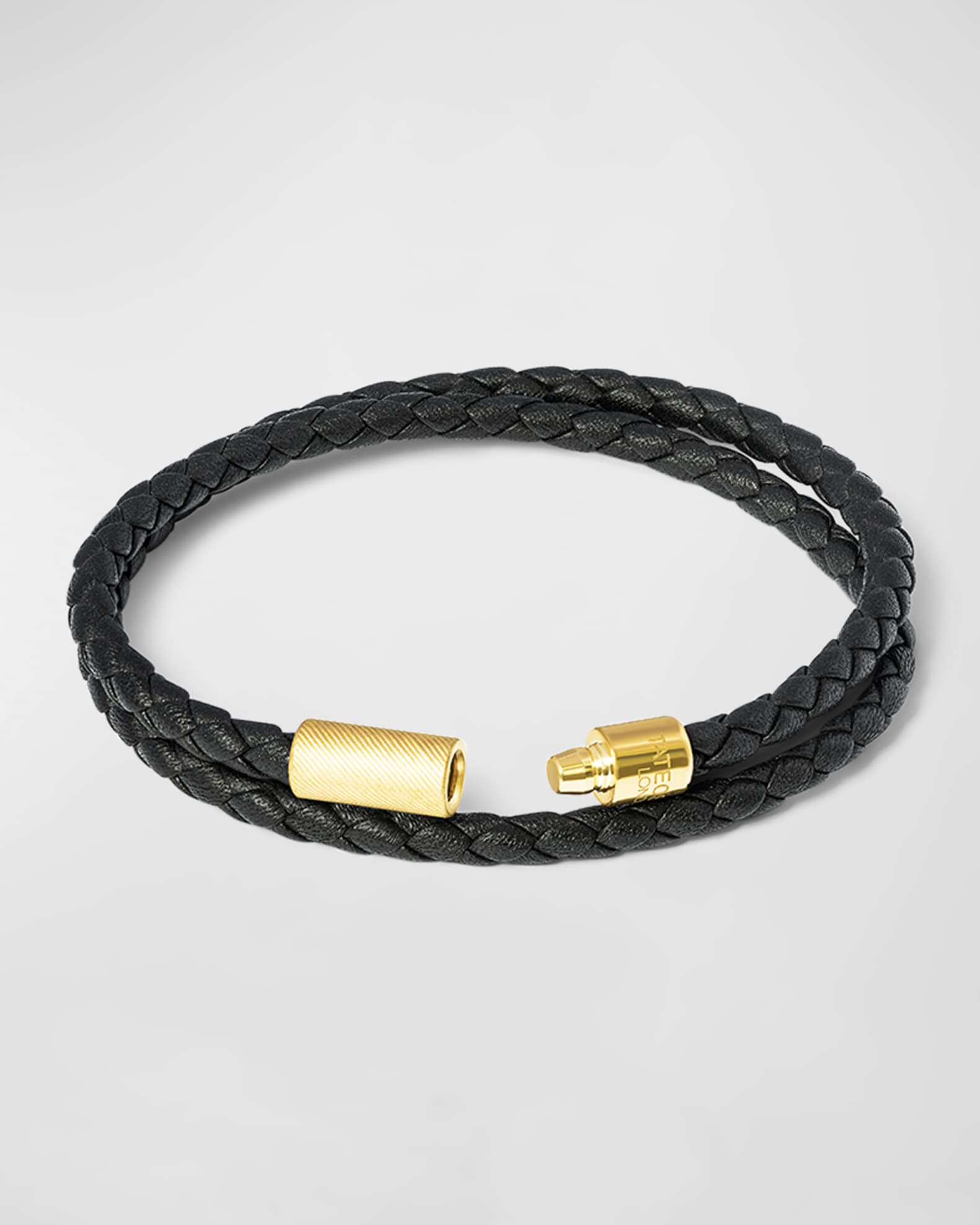 Pop Rigato Double Wrap Leather Bracelet In Navy – Tateossian USA