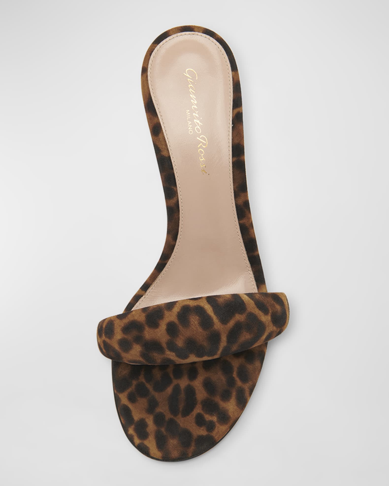 Gianvito rossi leopard mules top