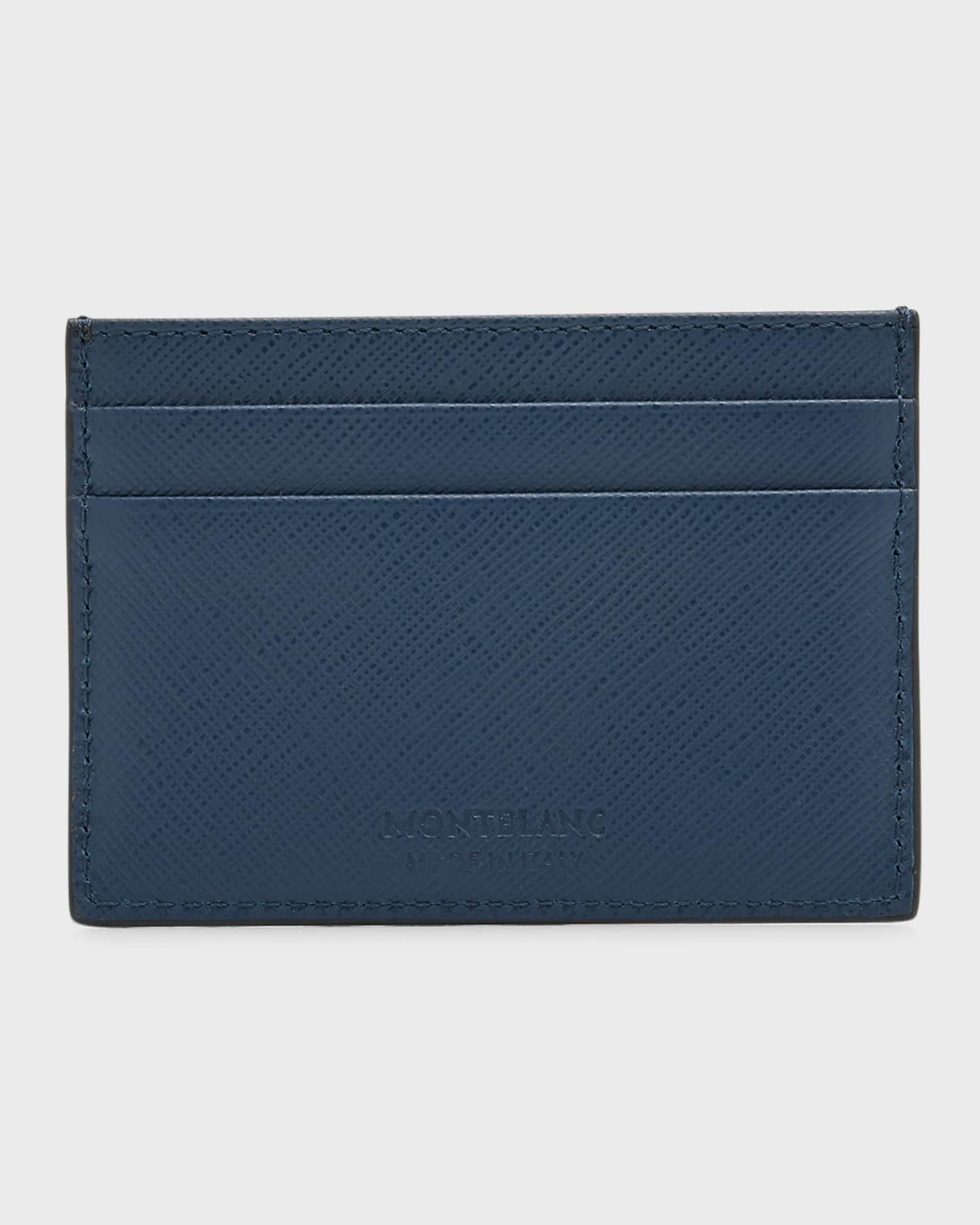 Men's Sartorial Saffiano Leather Card Holder 0