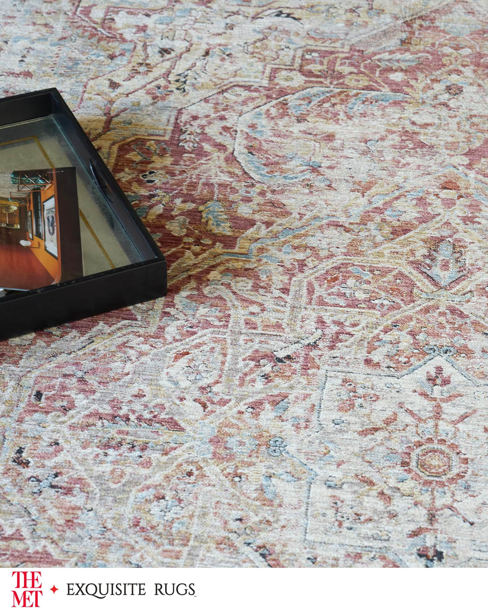 Exquisite Rugs x THE MET Antique Loom Beige & Rust Rug, 9' x 12 ...