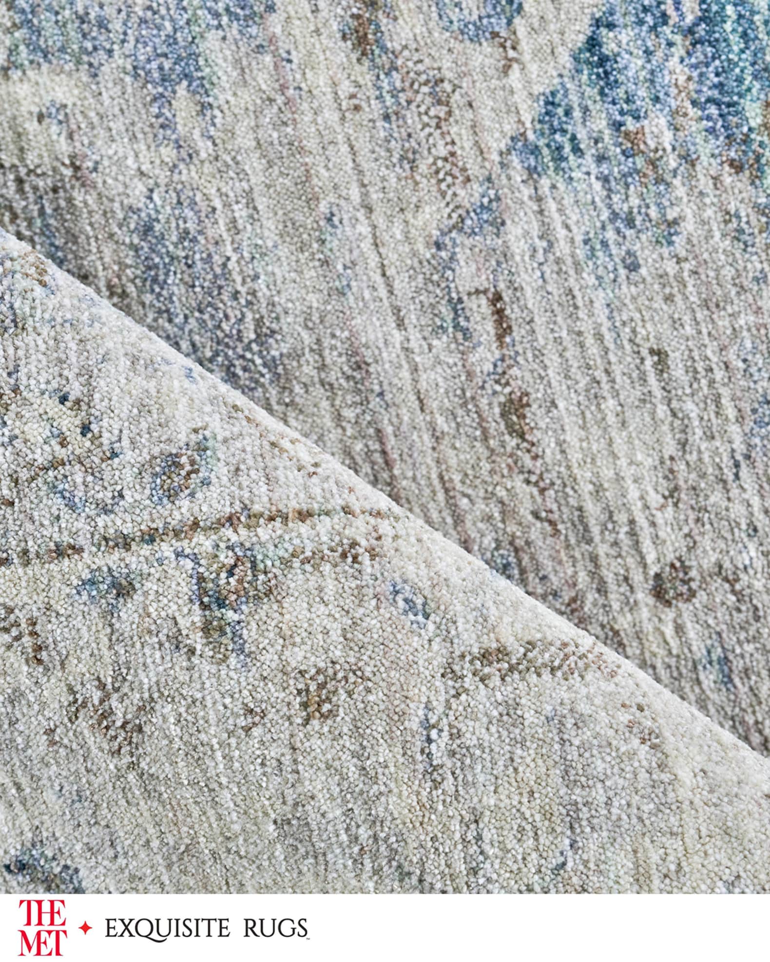 Vintage Loom Light Blue & Beige Rug | Neiman Marcus