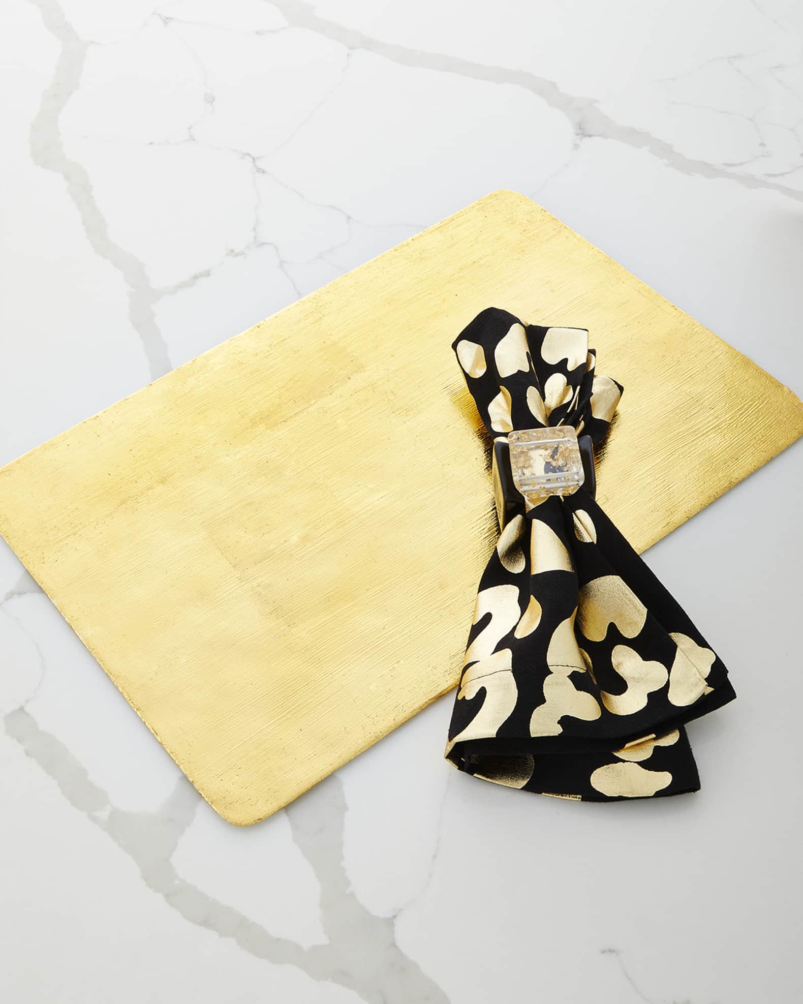 Brushstroke Silver-Plated Rectangular Placemat  1