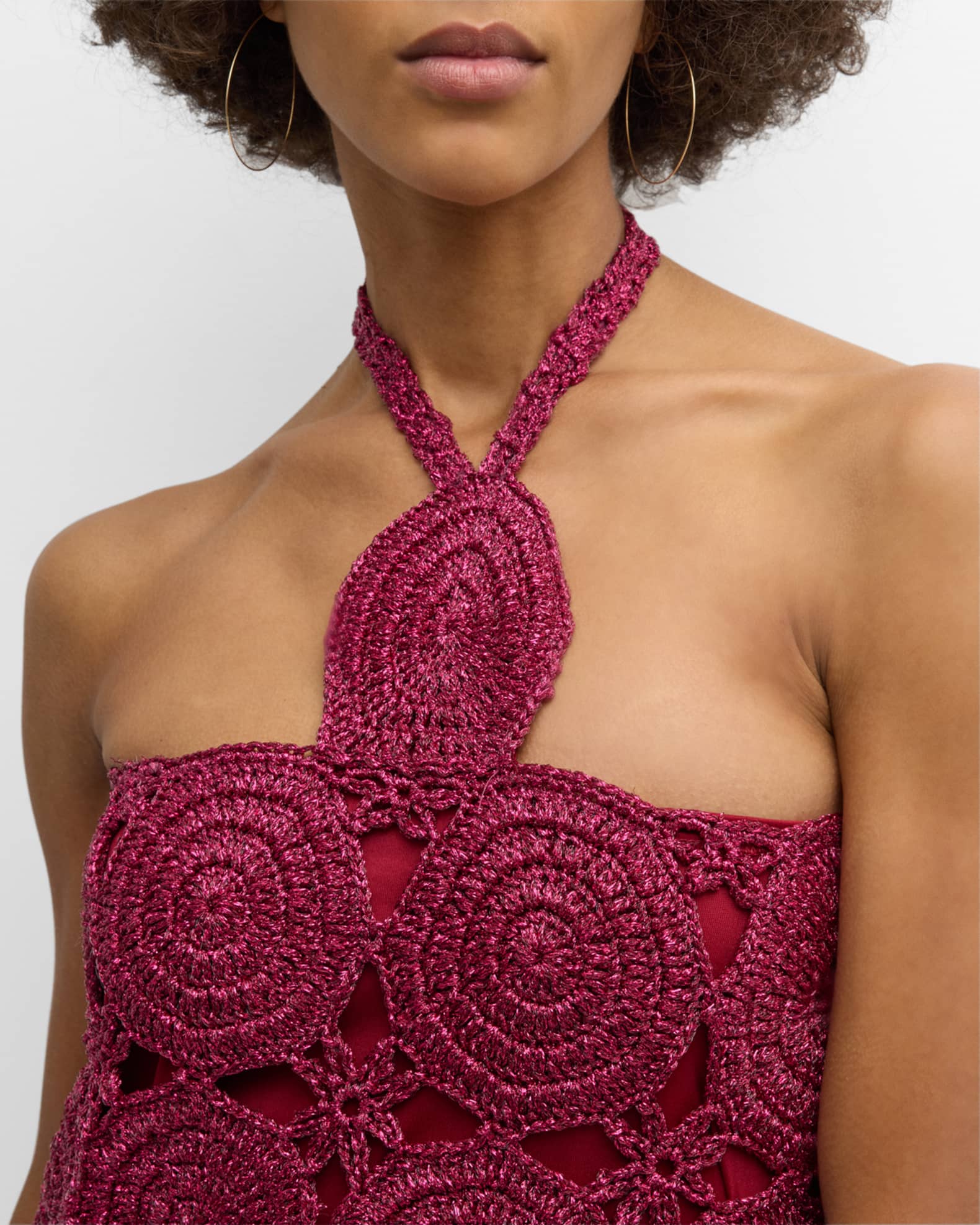 Lurex crochet top