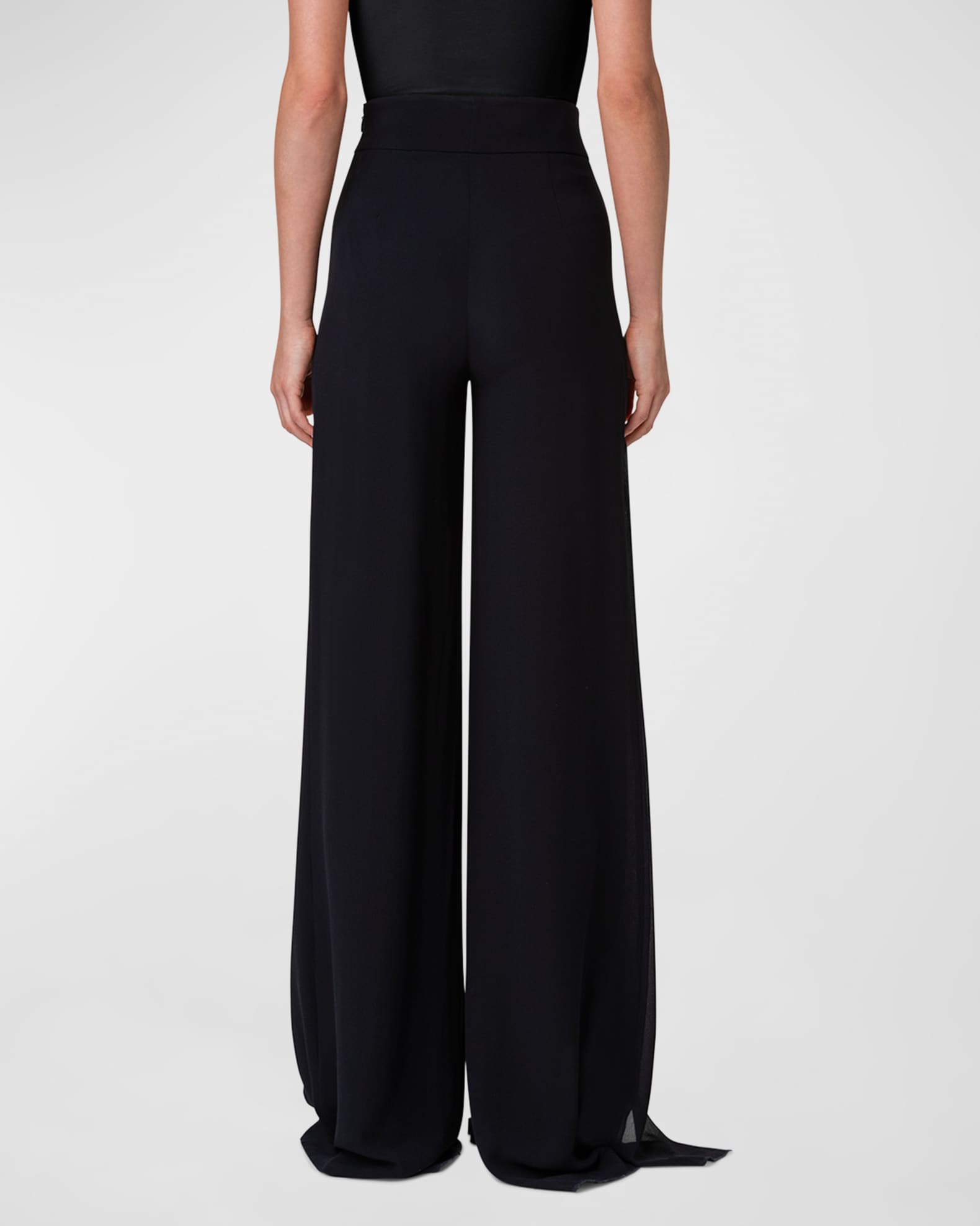 Silk Pants with Side Slit