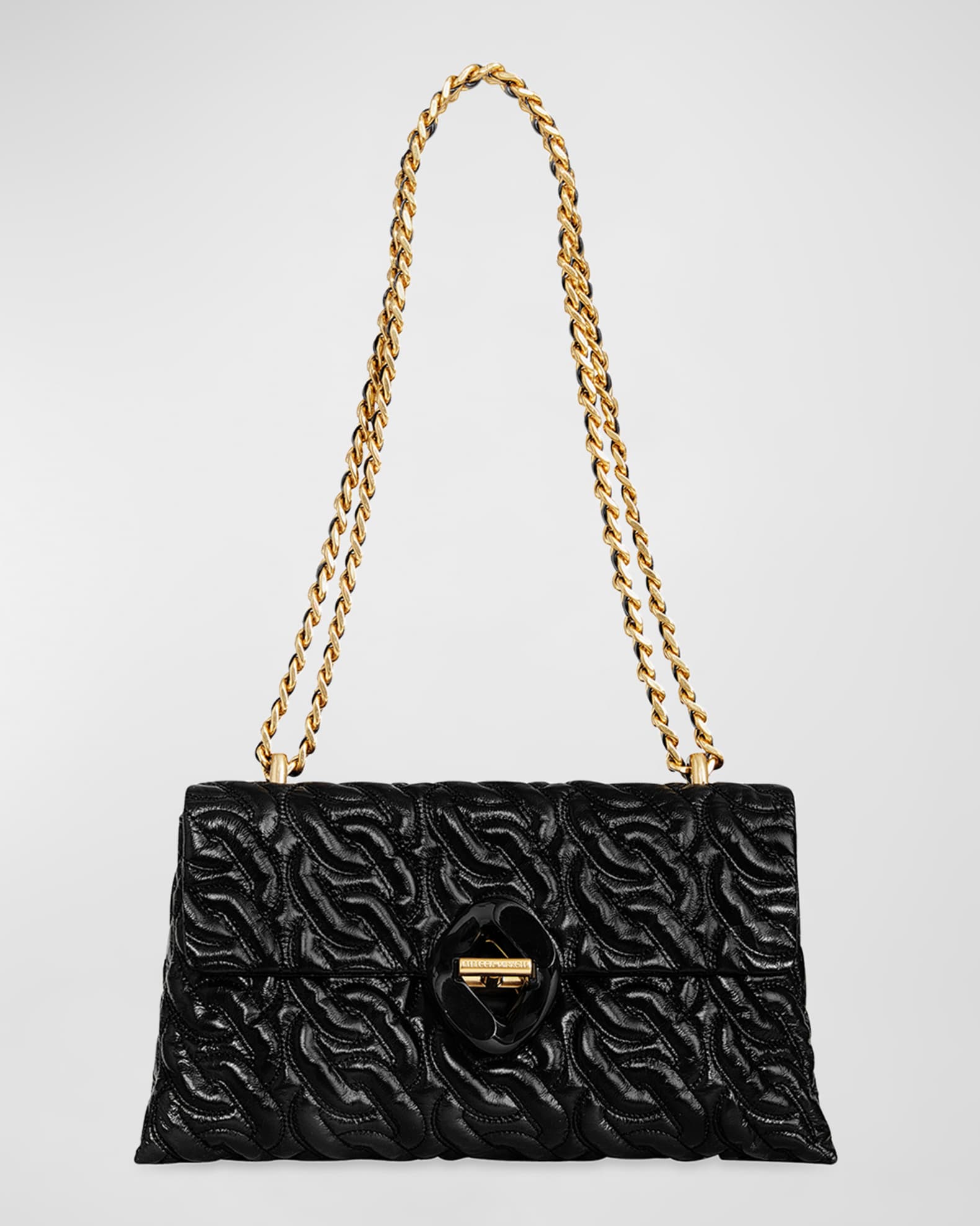 Double chain cross body bag top