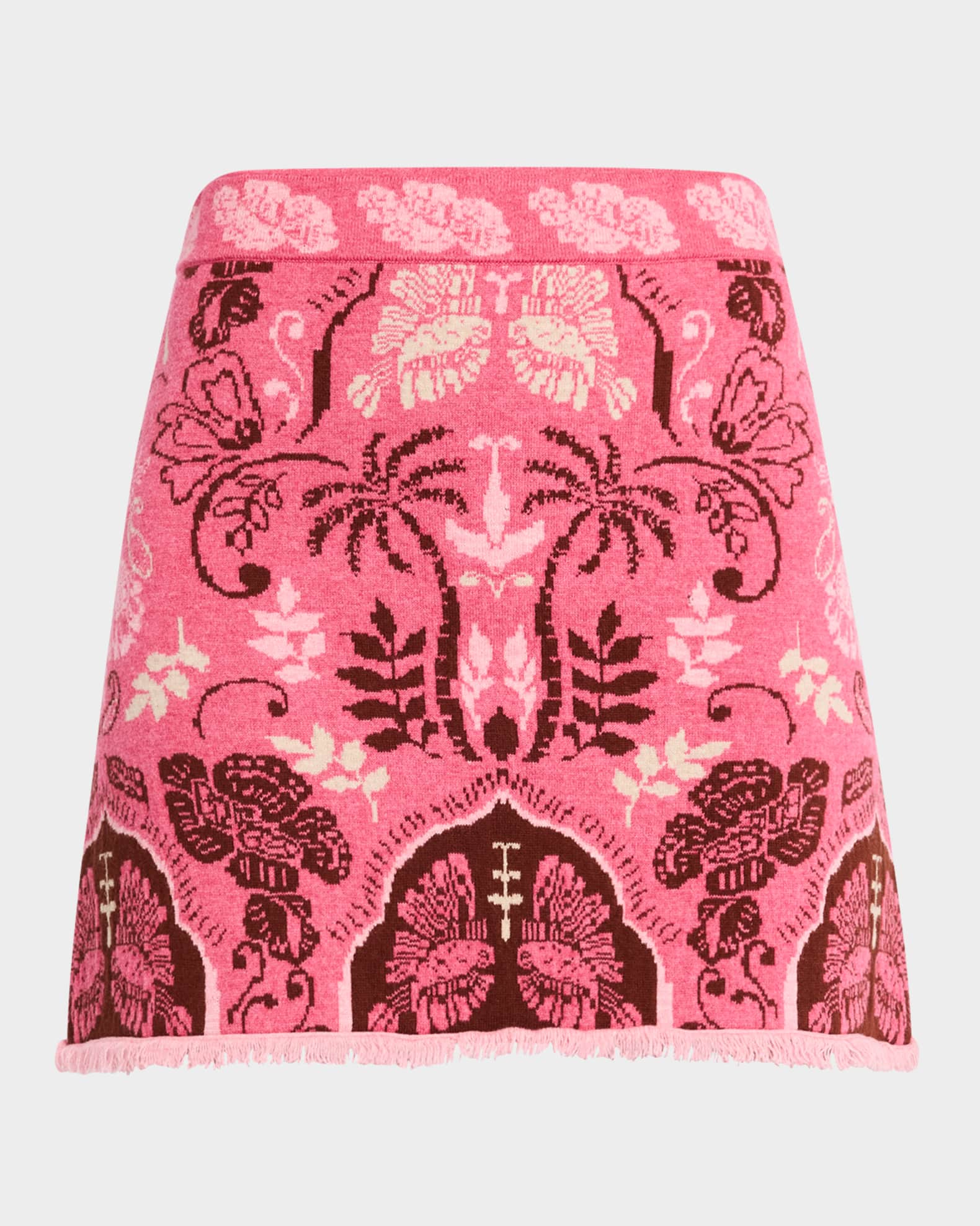 Lindy Jacquard Knit Wool-Blend Mini Skirt 0