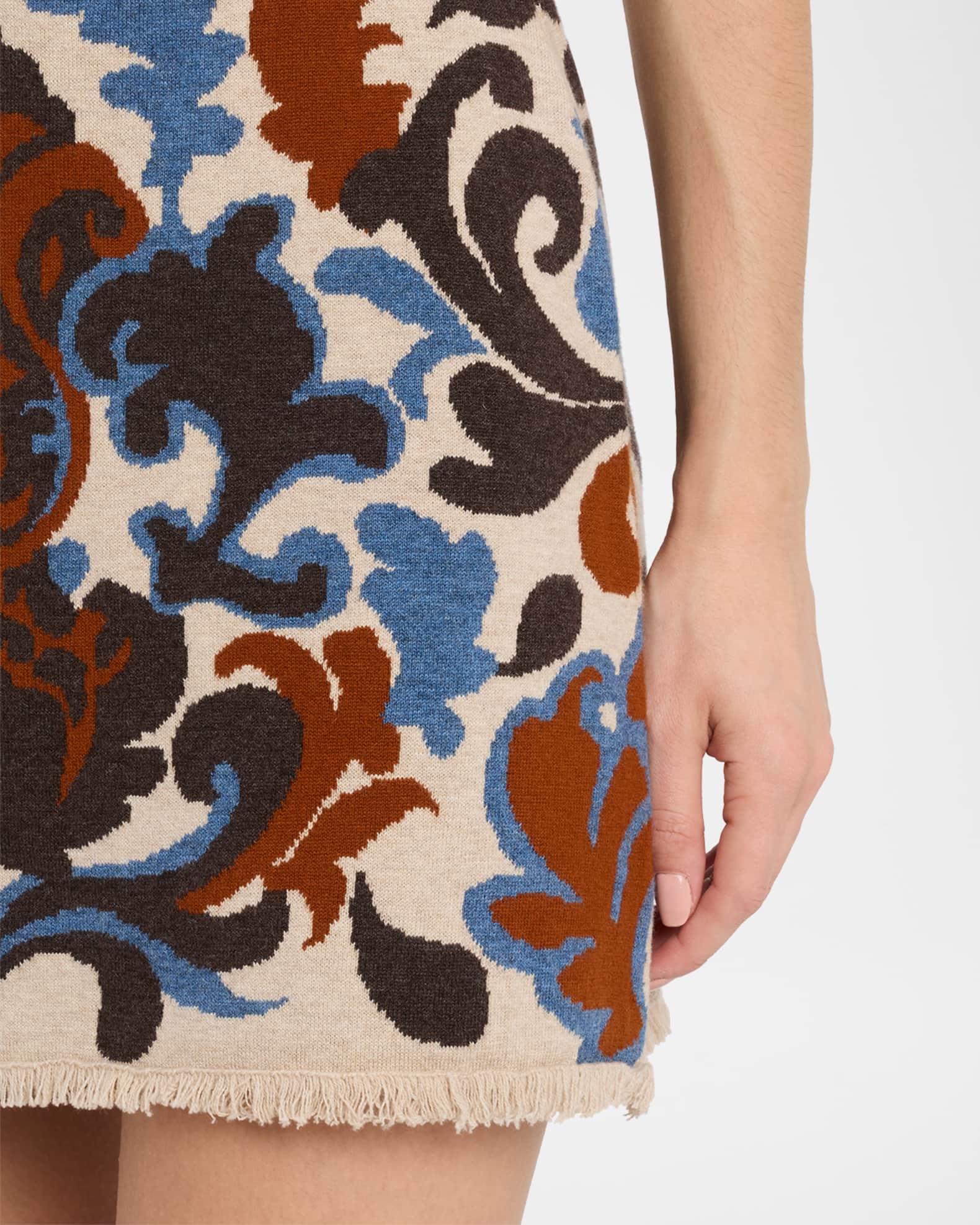 Lindy Jacquard Knit Wool-Blend Mini Skirt | Neiman Marcus