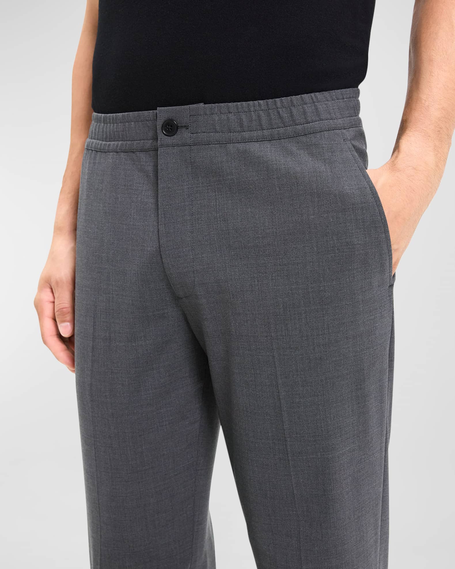 Theory Men's Mayer Stretch Wool Pants | Neiman Marcus