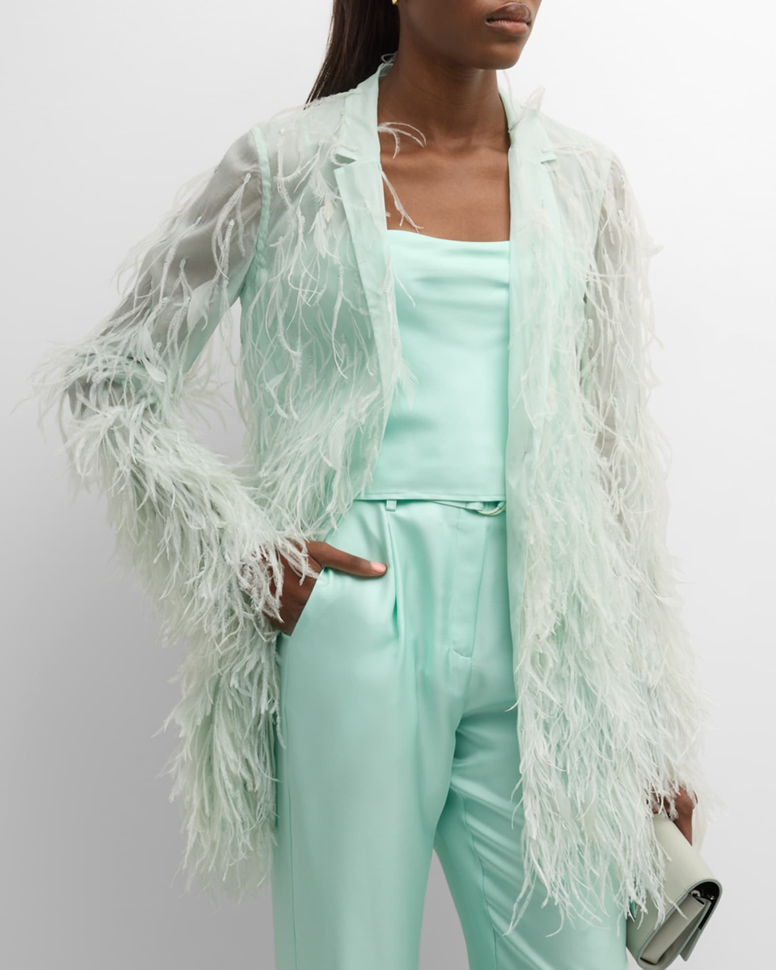Feather blazer jackets 2025