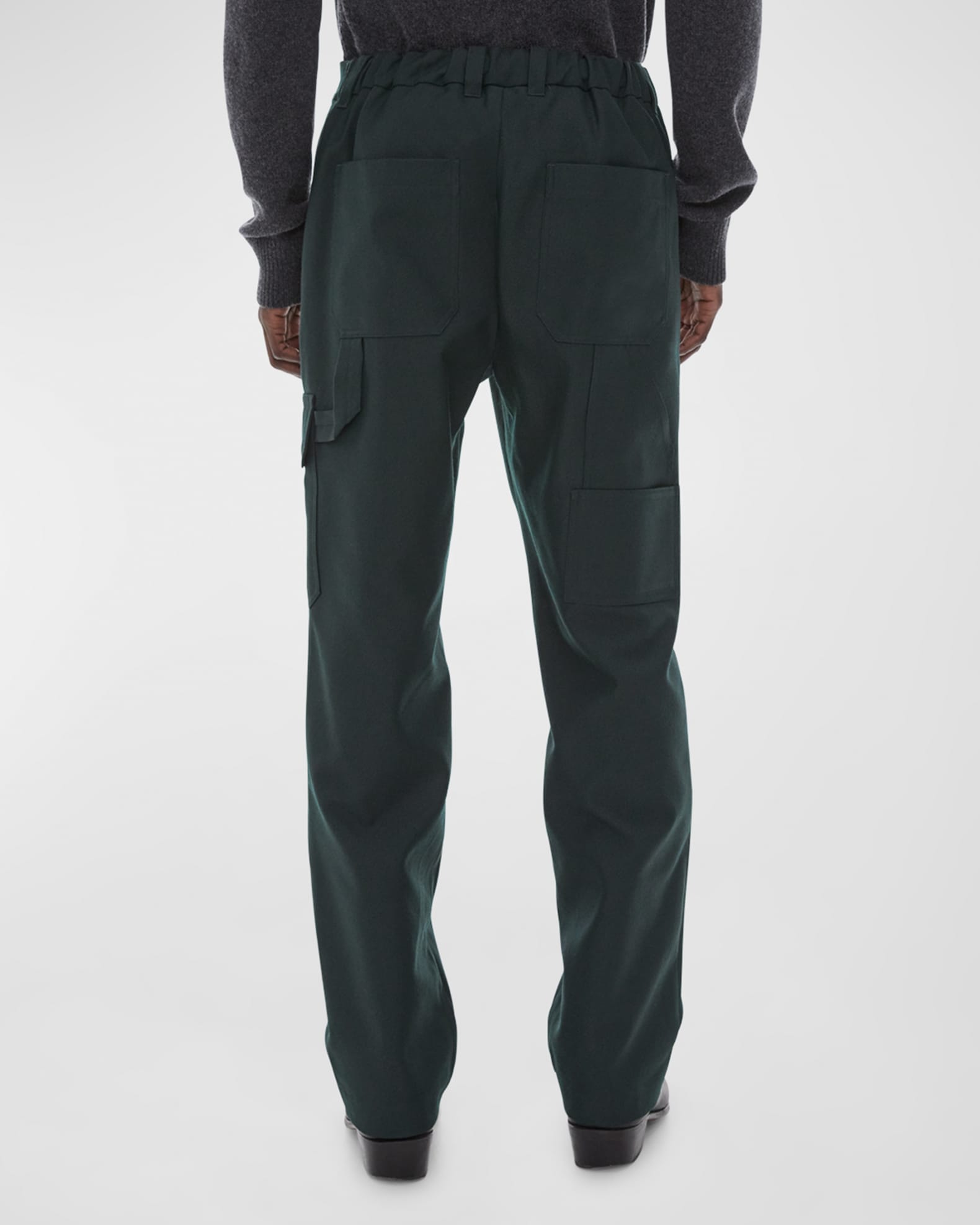 Helmut Lang Men's Yarn-Dyed Gabardine Utility Pants | Neiman Marcus