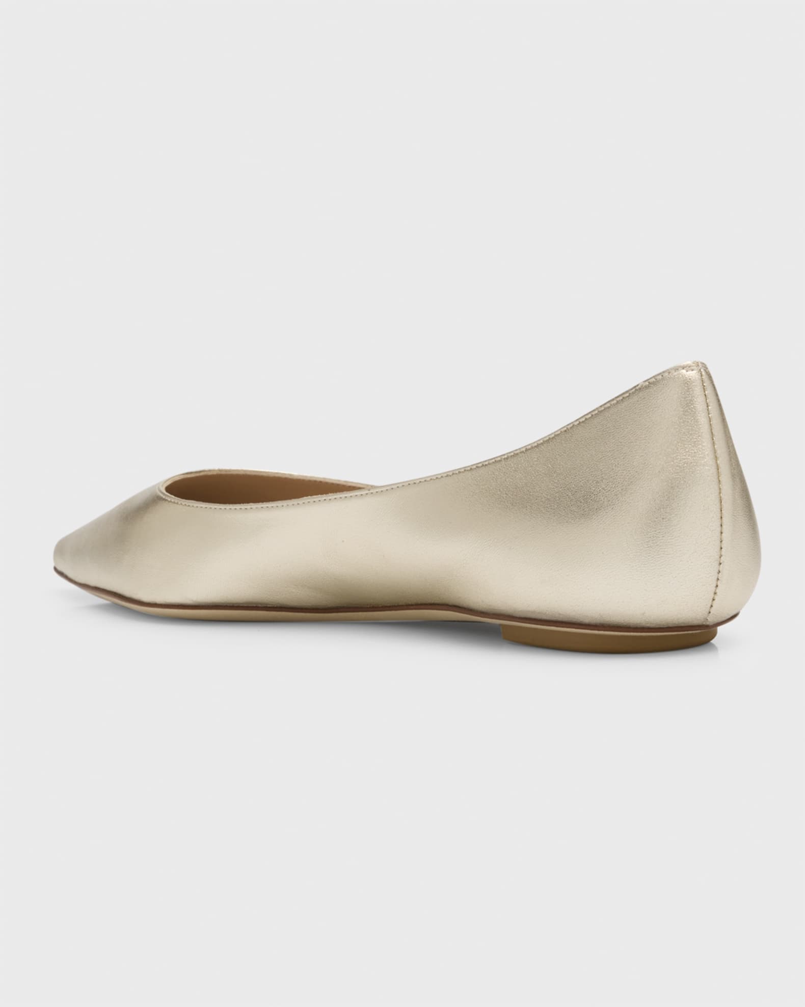 Emilia Metallic Point Toe Ballerina Flats