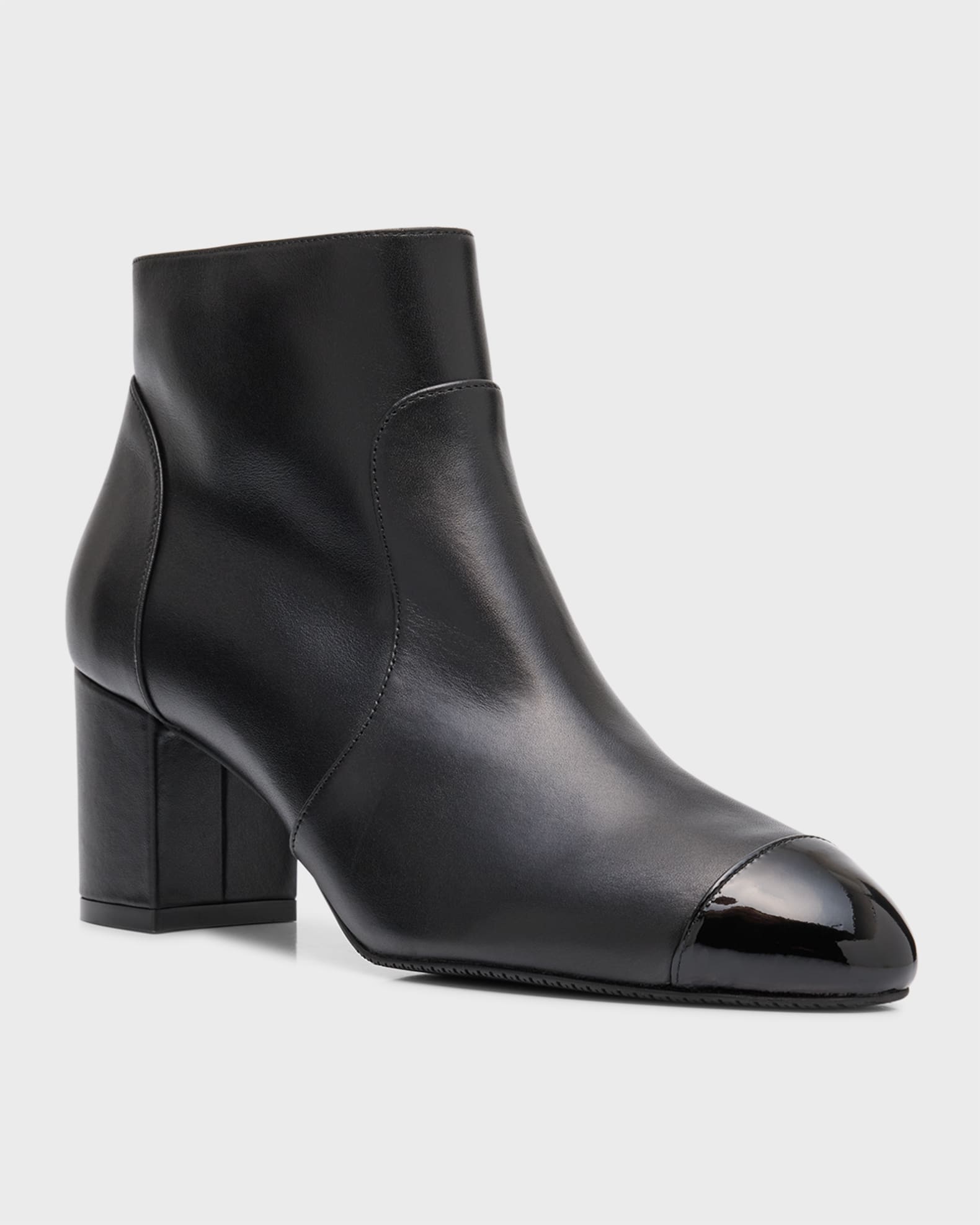 Stuart Weitzman Laine Leather Combat Boots in Black | Lyst