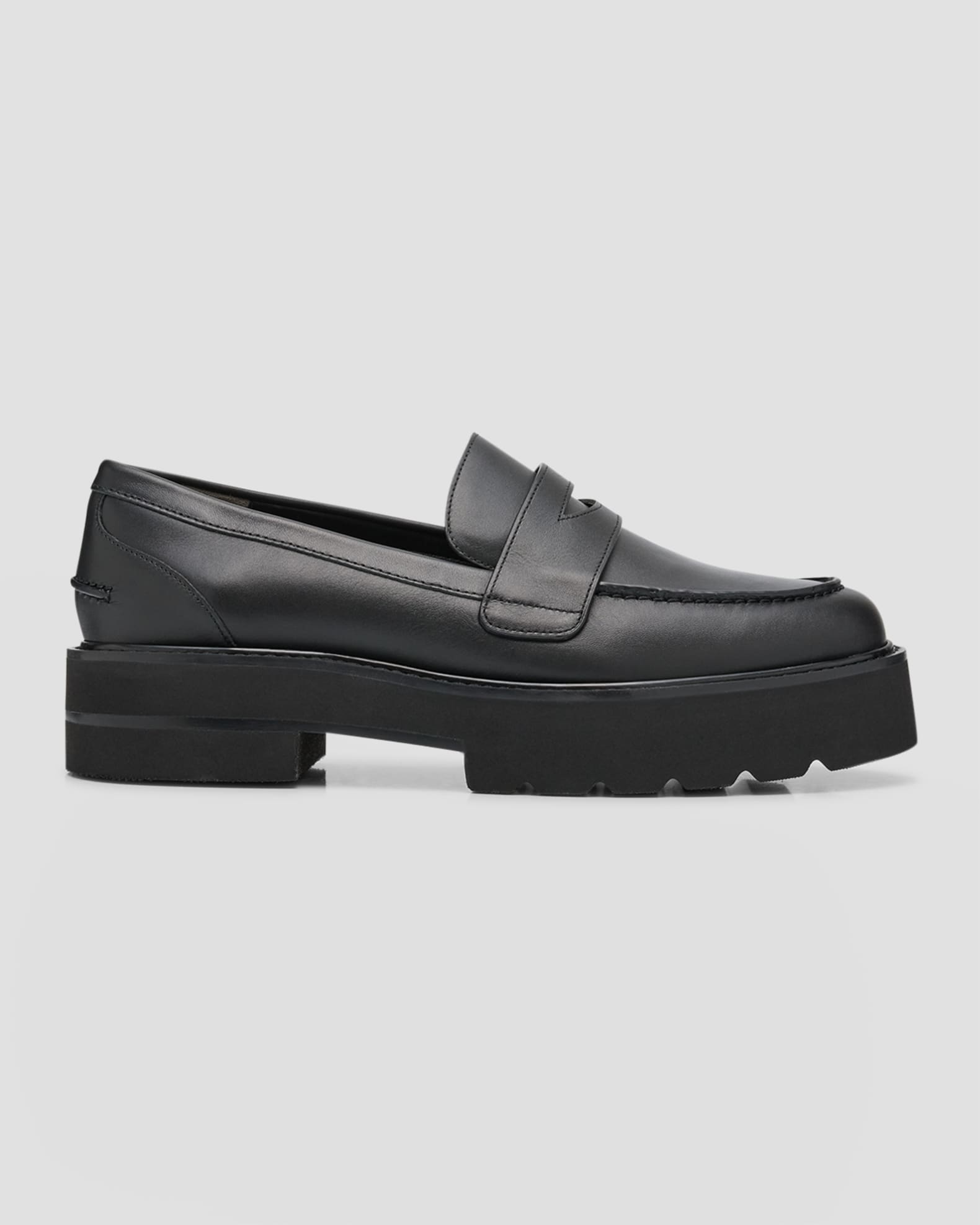 Stuart Weitzman Ultralift Leather Casual Penny Loafers