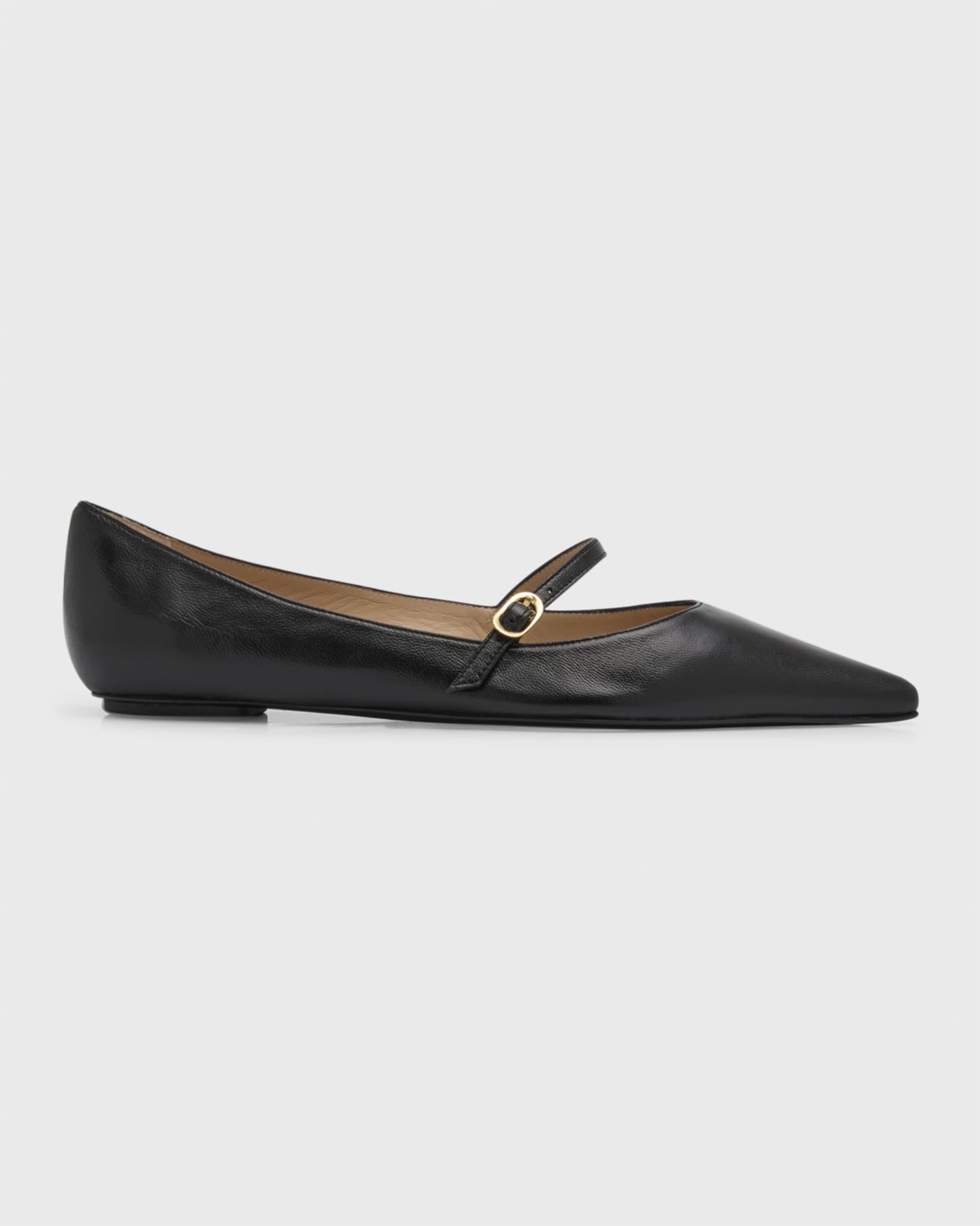 Emilia Leather Mary Jane Ballerina Flats 0