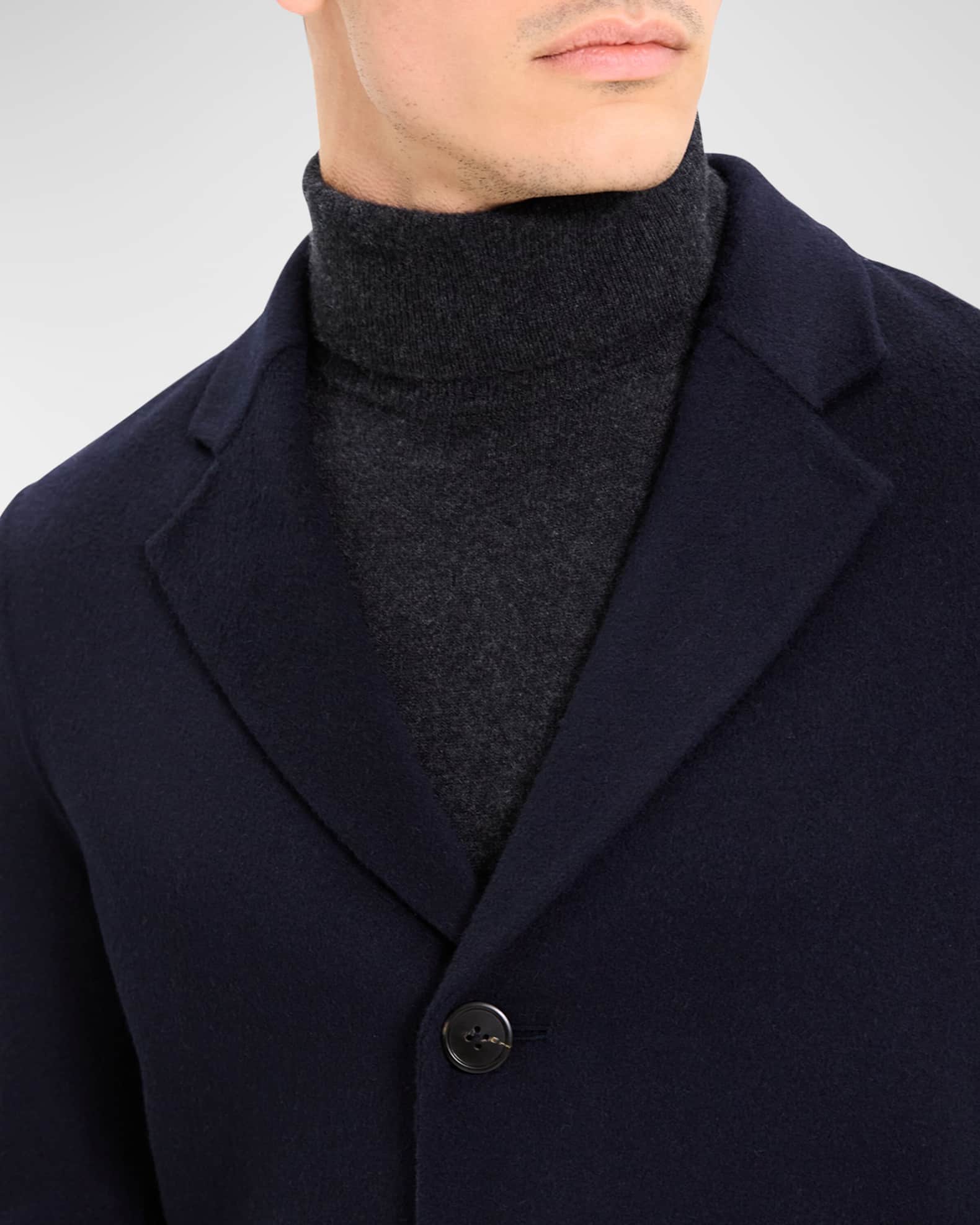 Theory Men's New Divide Wool-Cashmere Topcoat | Neiman Marcus