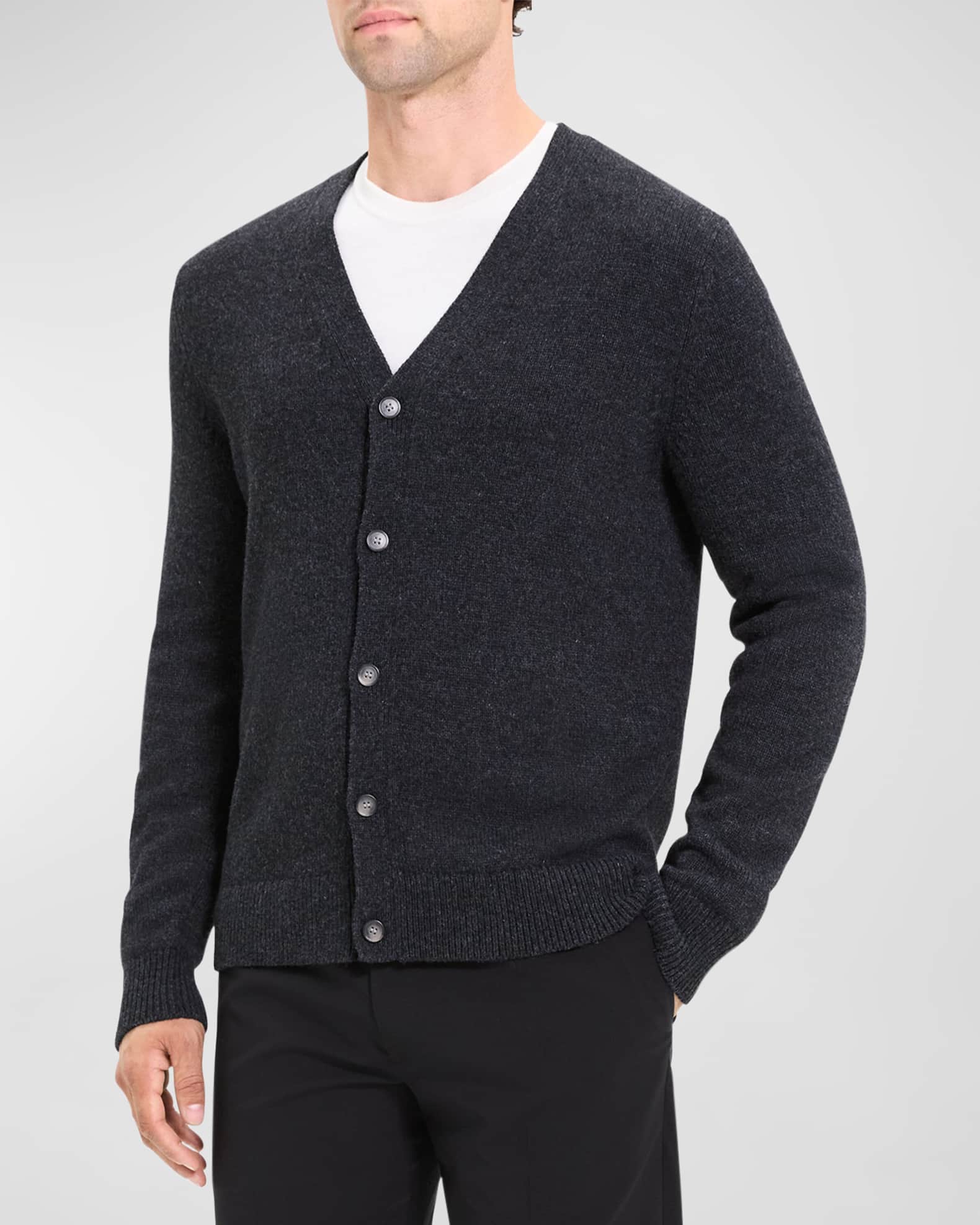Mens black v neck cardigan cheap