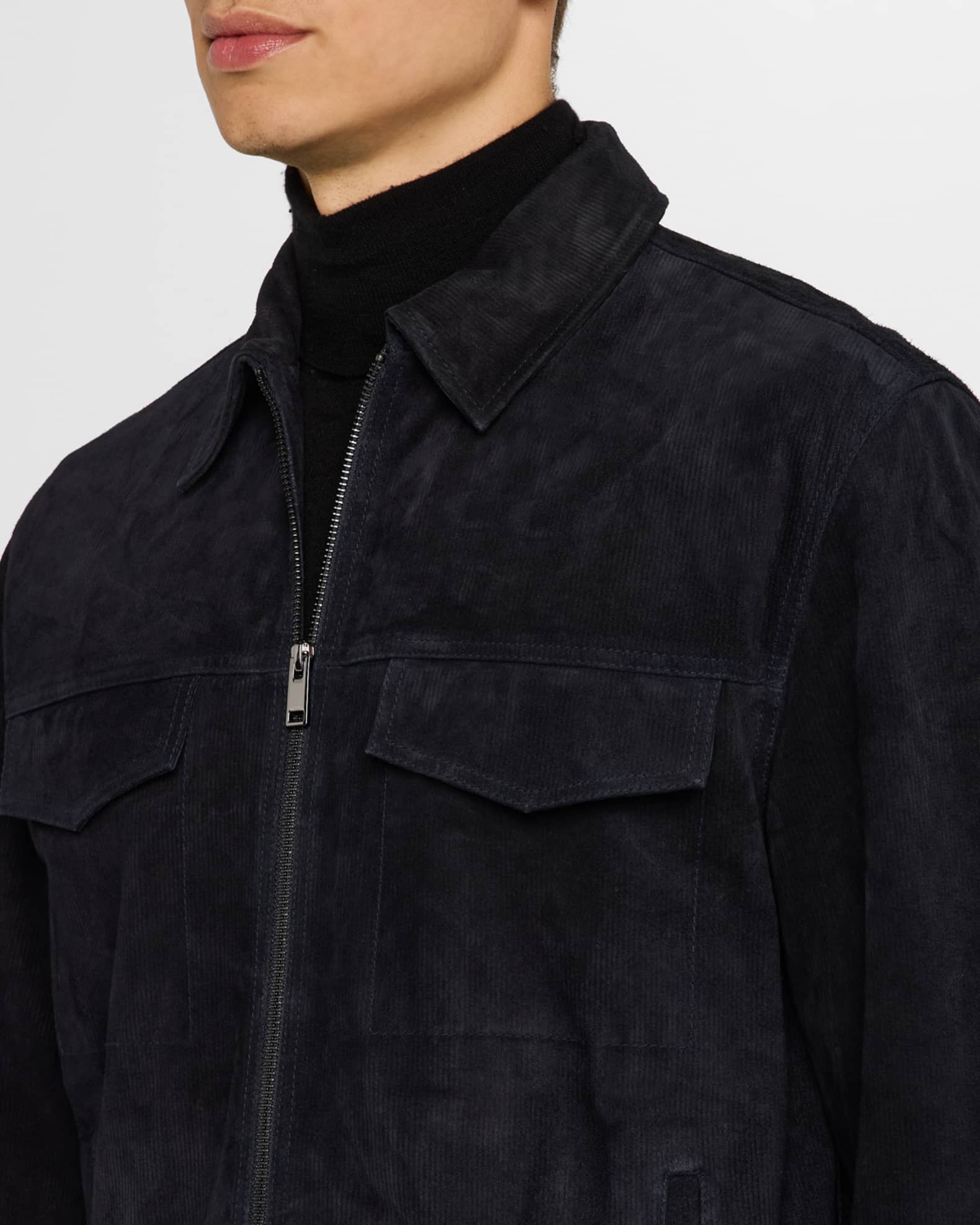 Men s Damien Full Zip Suede Jacket