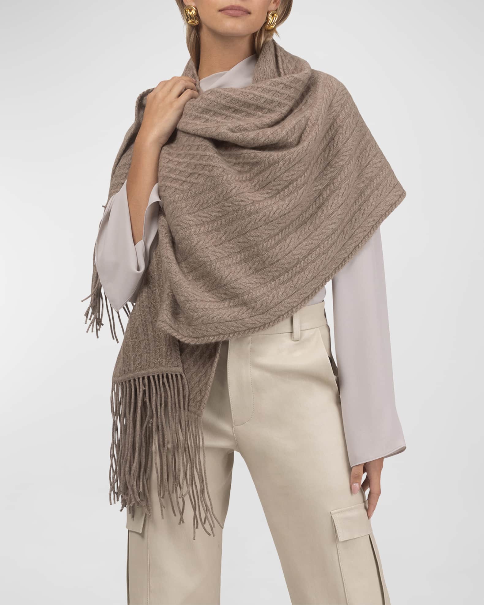 Knit Cashmere Scarf 1