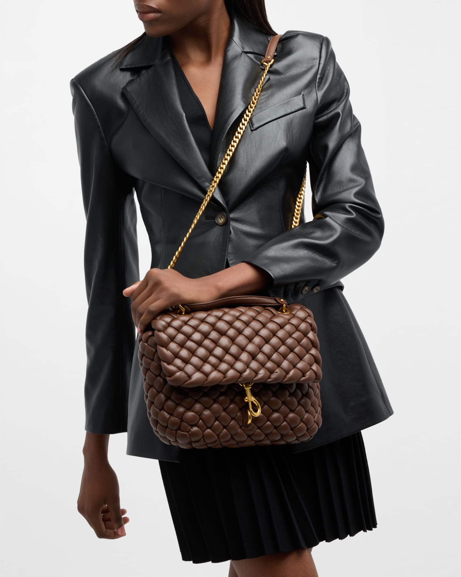 Rebecca Minkoff Edie Flap Woven Chain Shoulder Bag Neiman Marcus