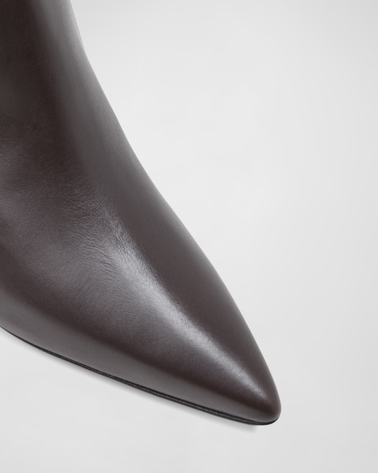 Manolo Blahnik Agnetapla Leather Zip Ankle Boots | Neiman Marcus
