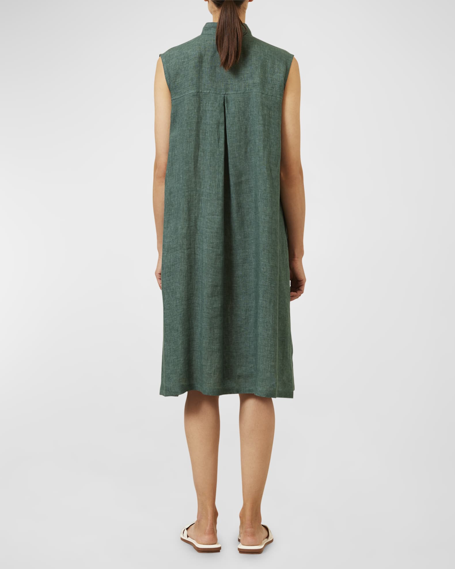 Collarless cheap sleeveless dress