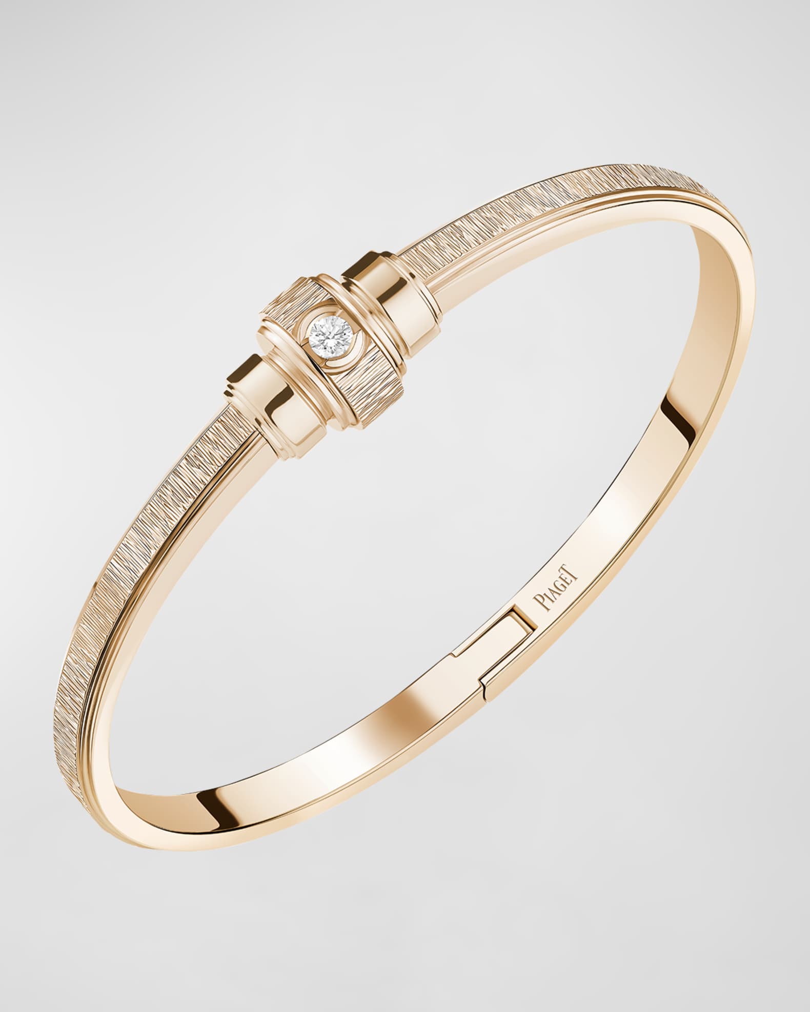 Hermes New Black/ Rose Gold Narrow Hinged Bracelet Sz M