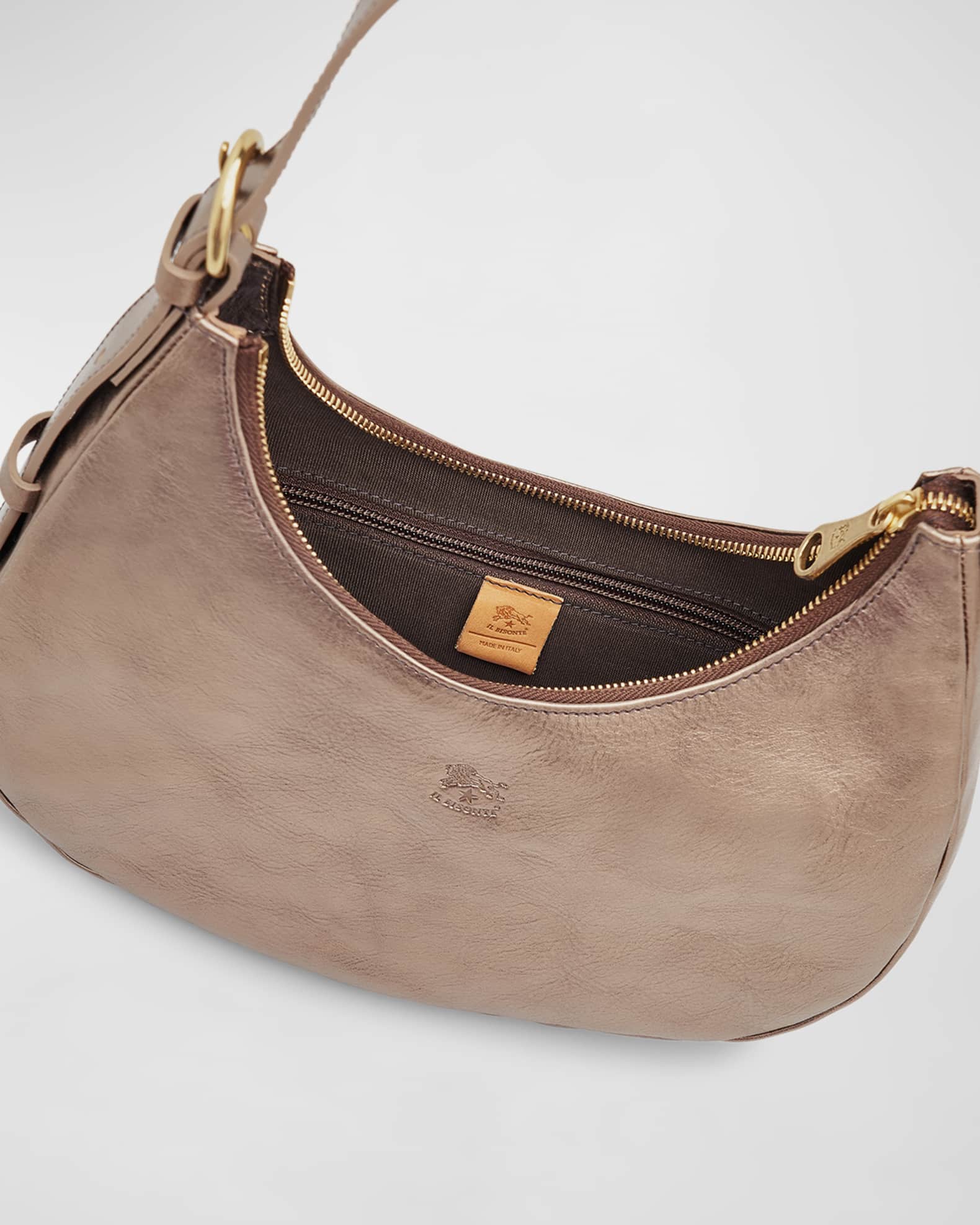 Il Bisonte Belcanto Metallic Leather Shoulder Bag | Neiman