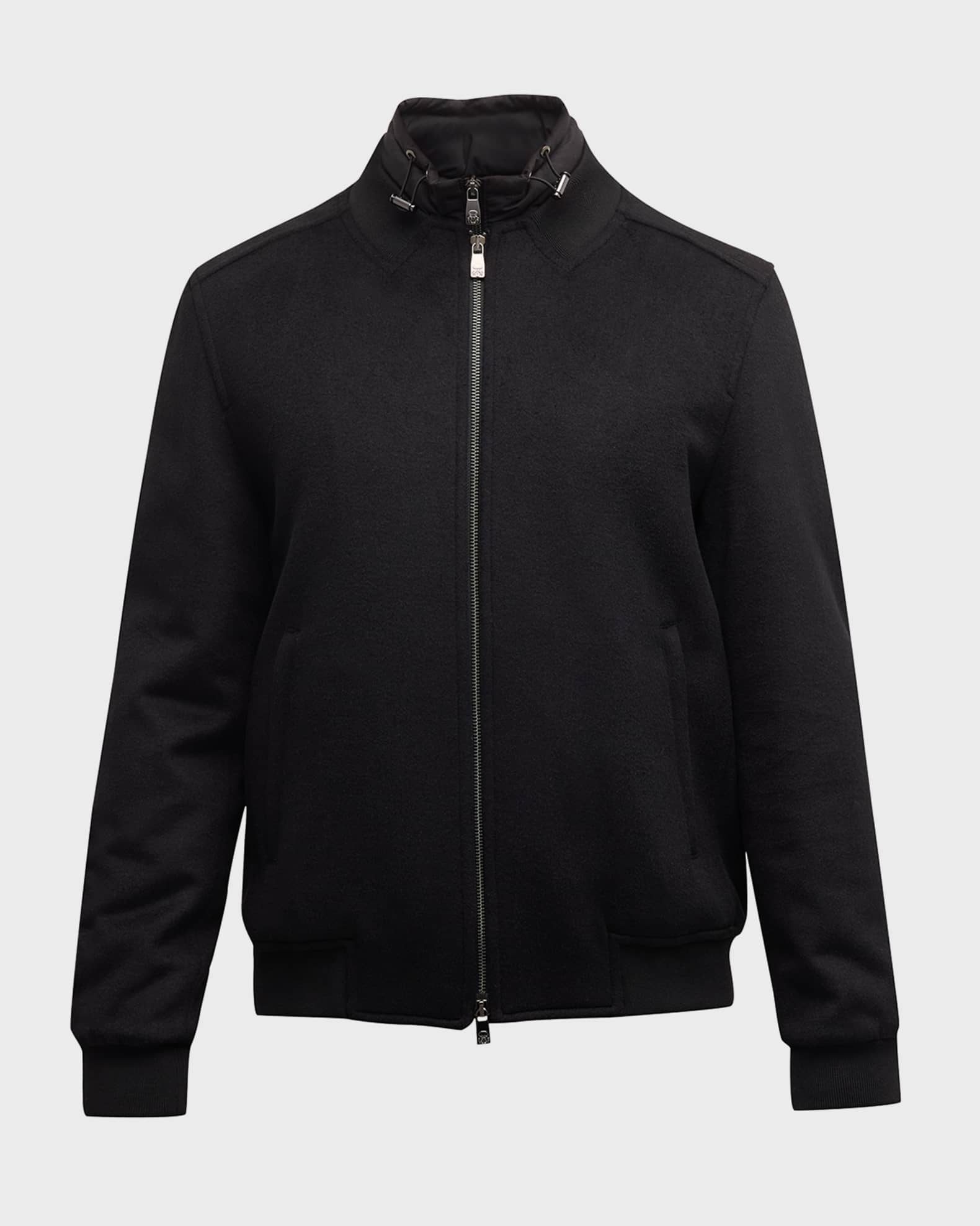 Corneliani Men s Bomber Jacket with Adjustable Collar Neiman Marcus