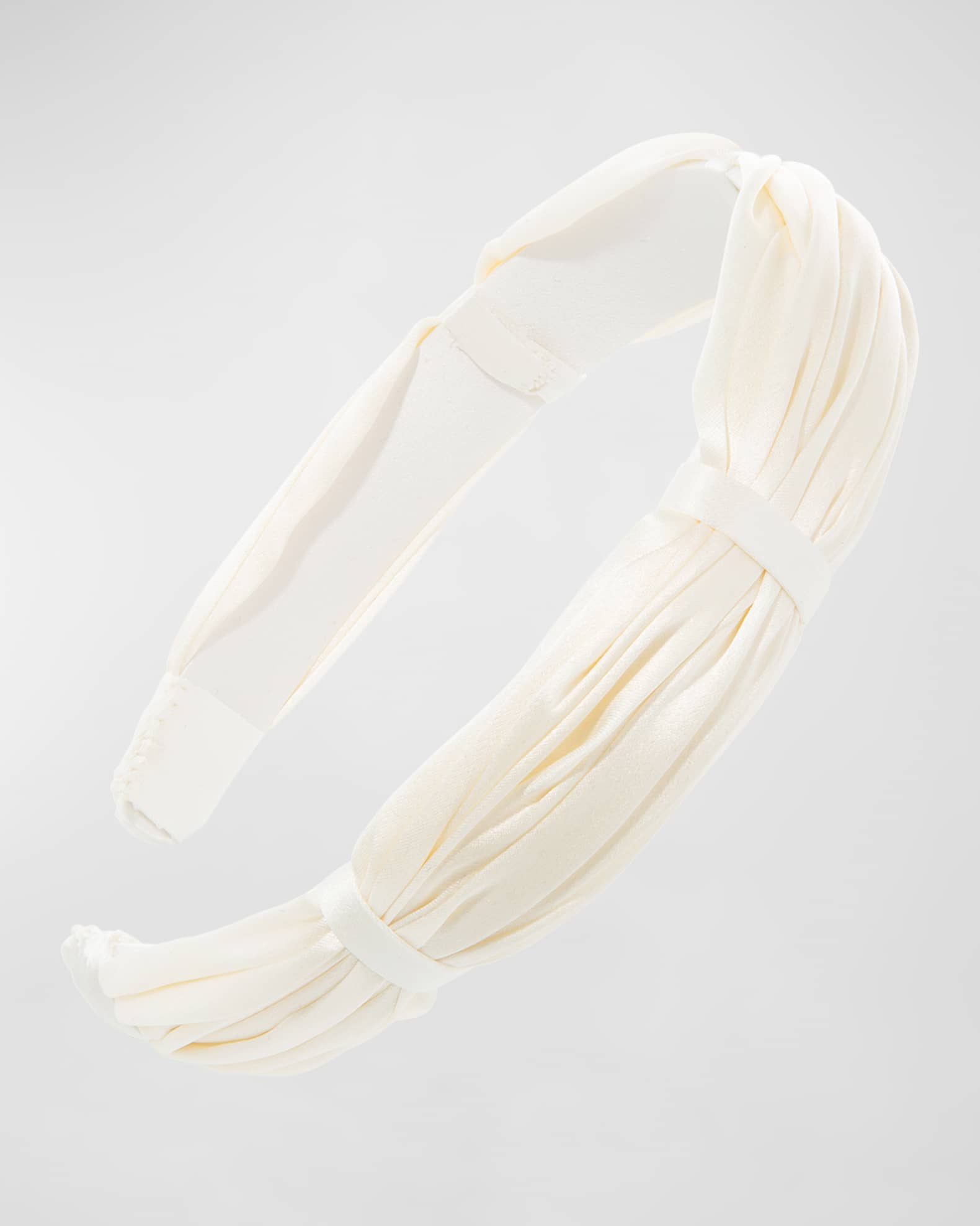 Pleated Bouffant Silk Headband  0