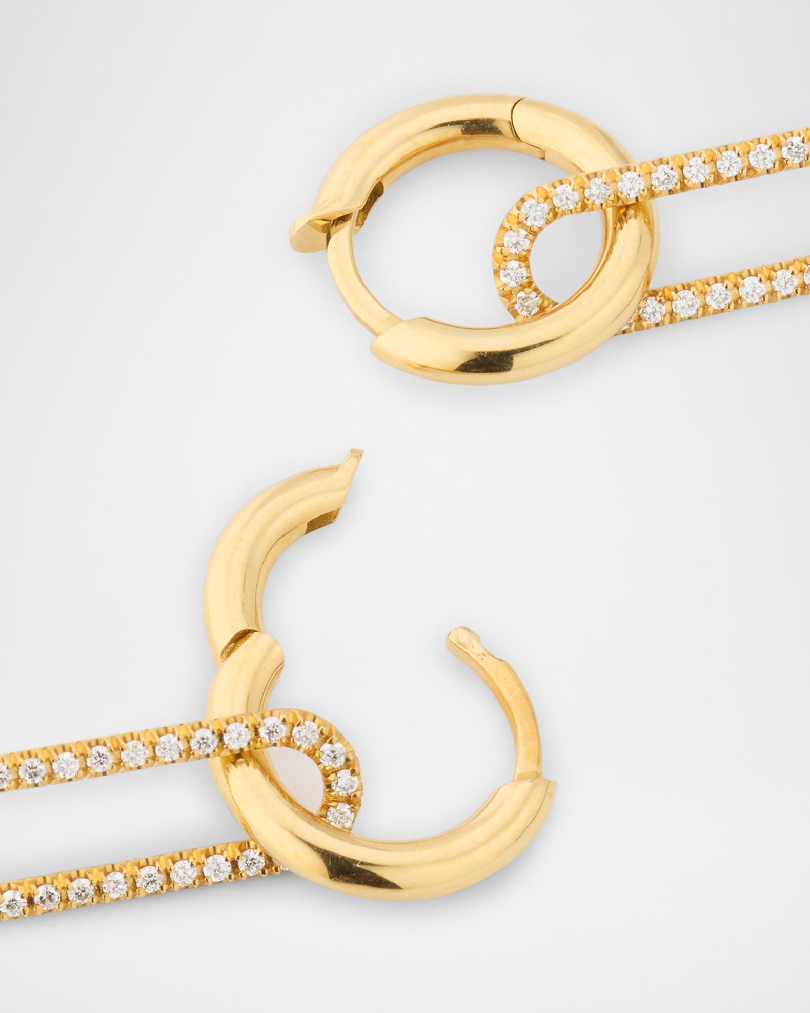 Spinelli Kilcollin Haru 18K Yellow Gold Diamond Pave Hoop Earrings 