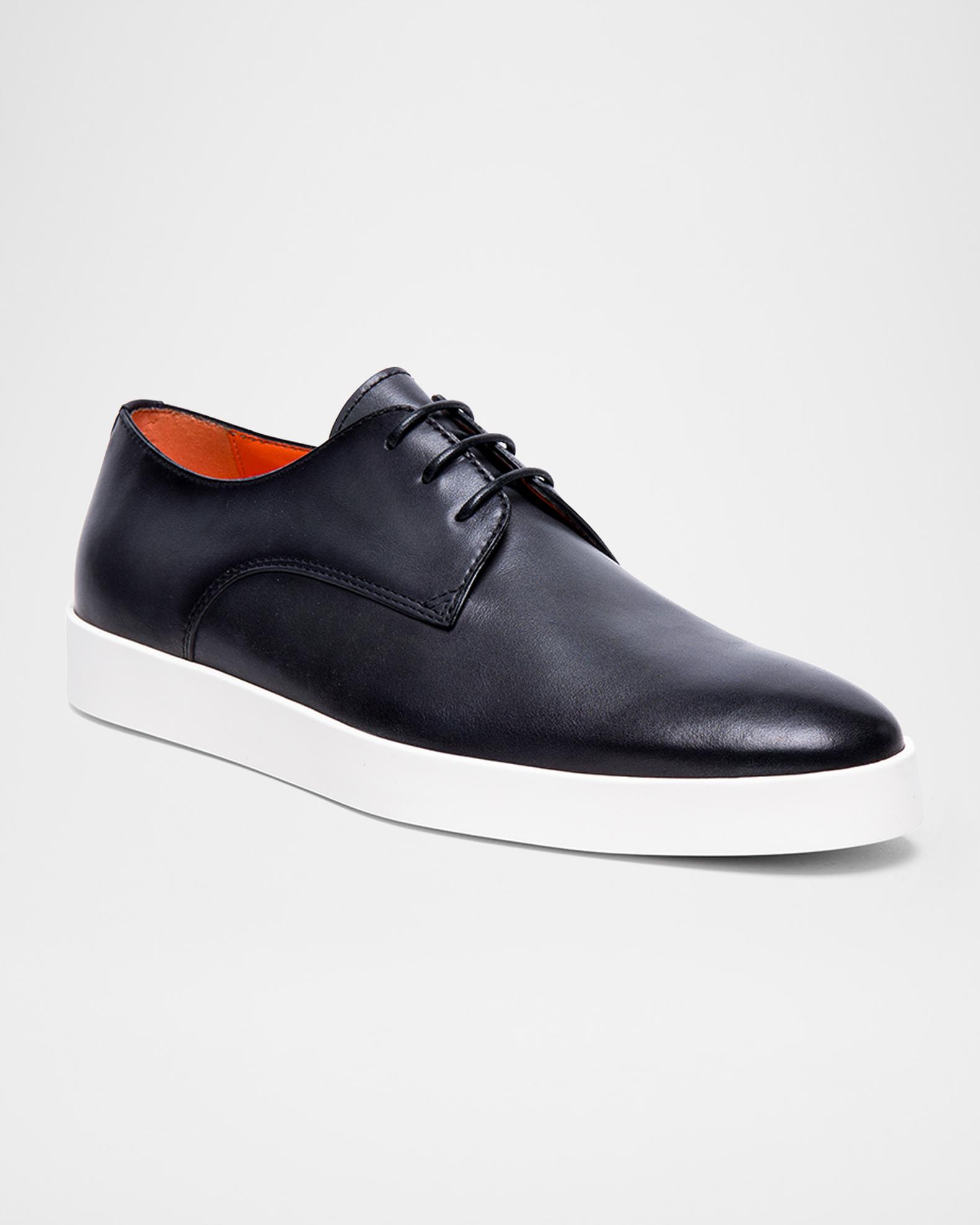 Santoni Men's Atlantis Leather Oxfords | Neiman Marcus