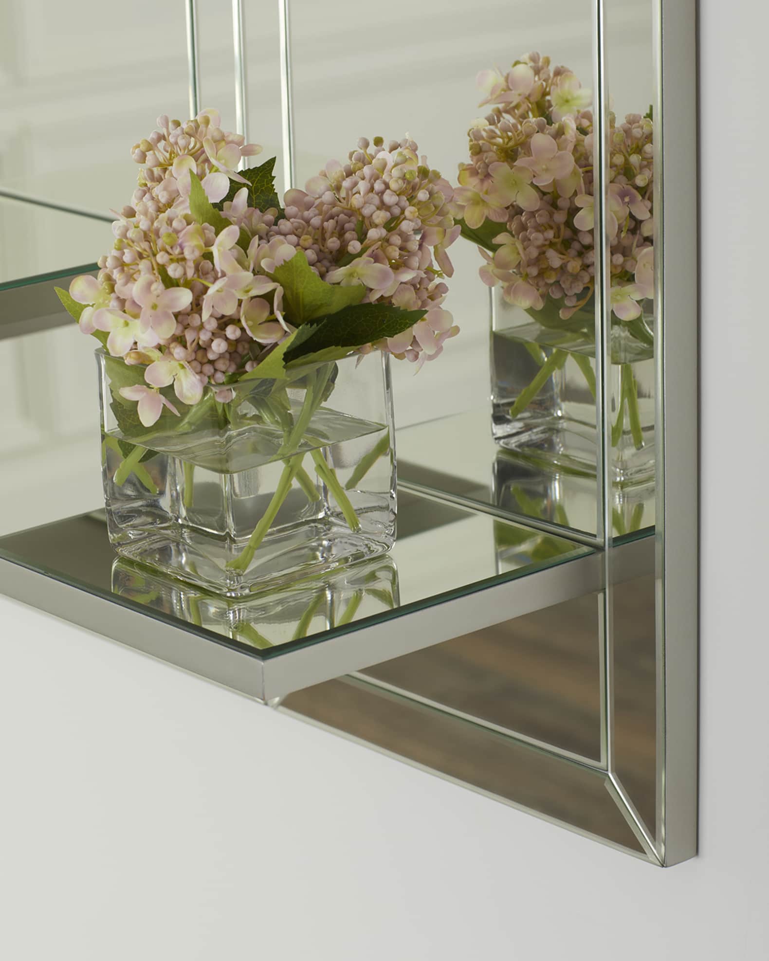 Horizontal Mirrored Wall Shelves Neiman Marcus