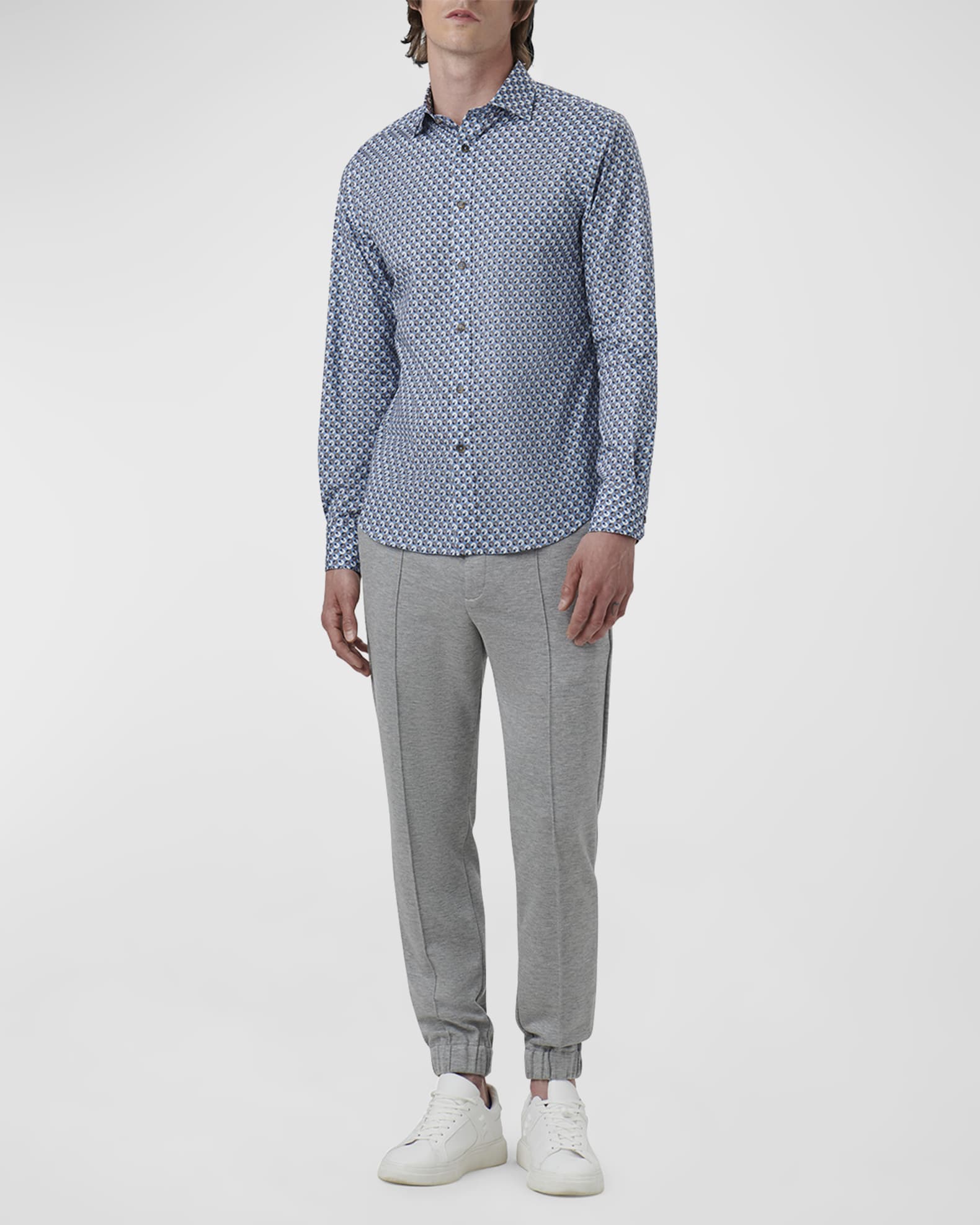Men s Patterned Comfort Stretch Sport Shirt