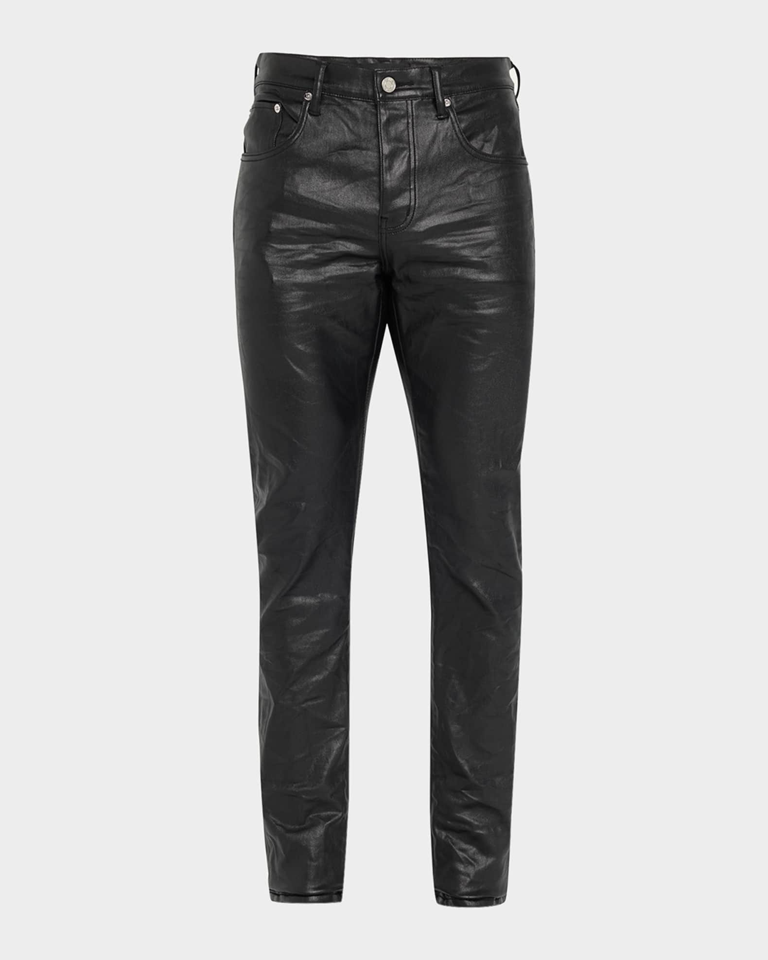 Men's Patent Film Coated Skinny Jeans 0