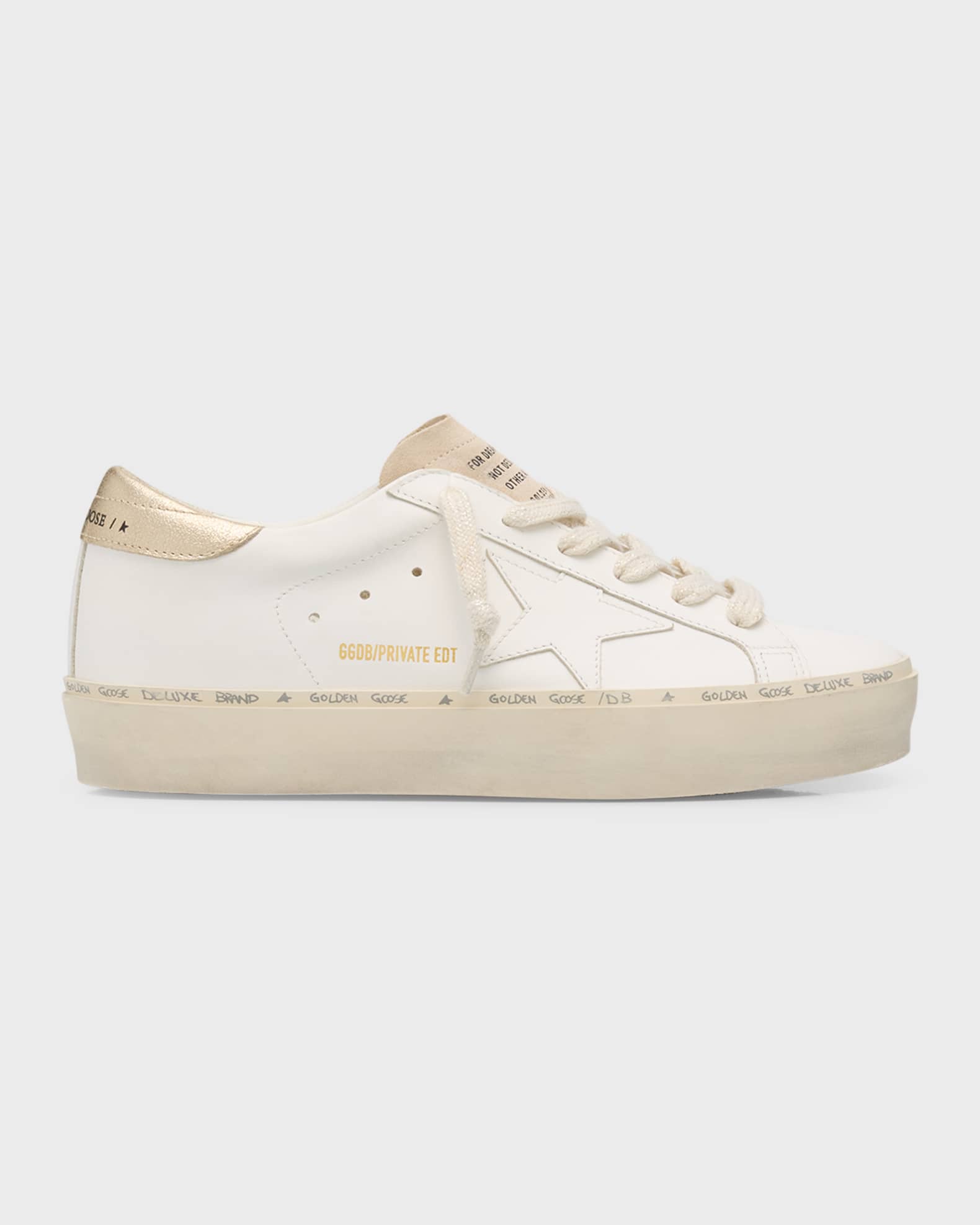 Hi Star Leather Metallic Low Top Sneakers